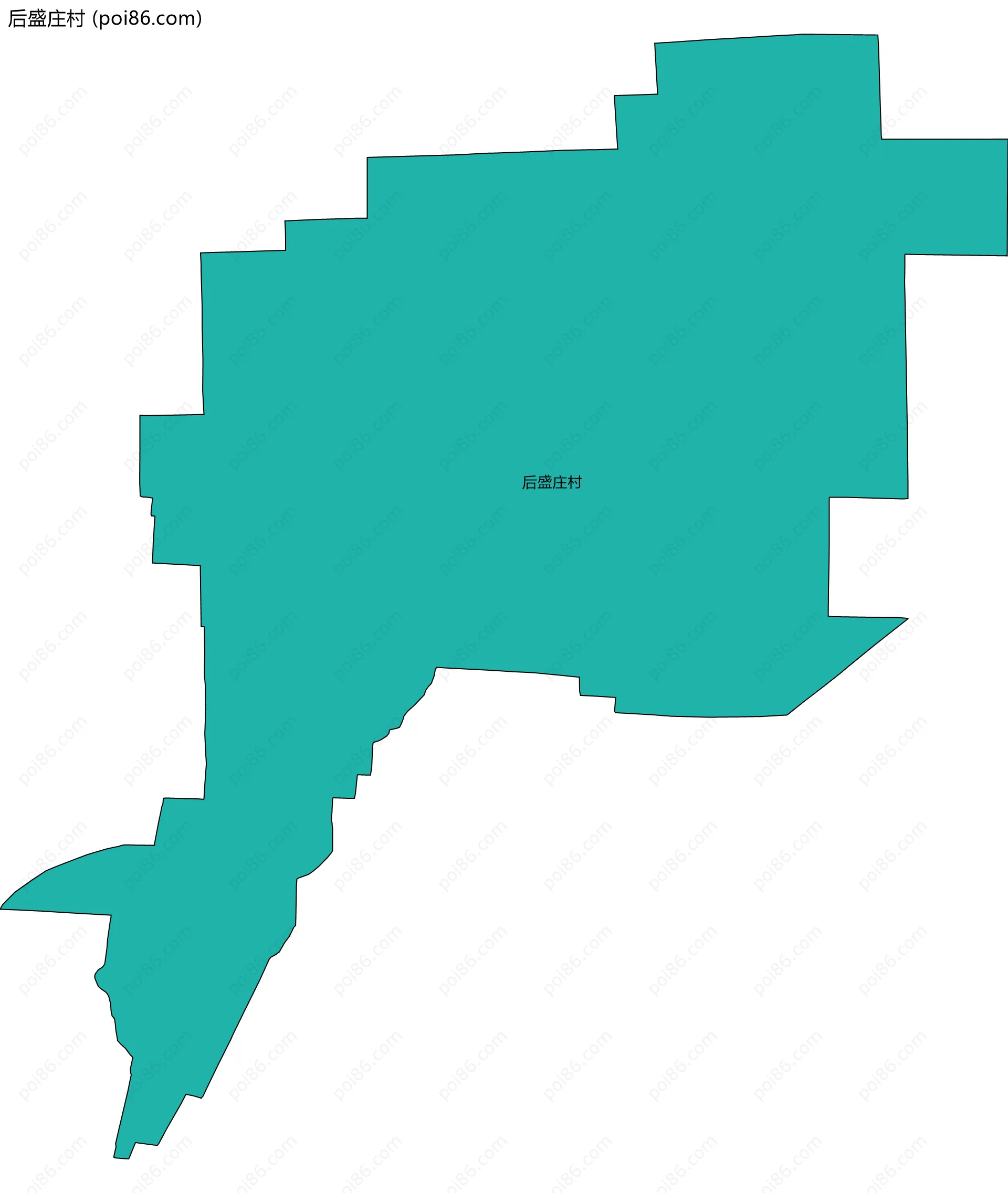 后盛庄村边界地图