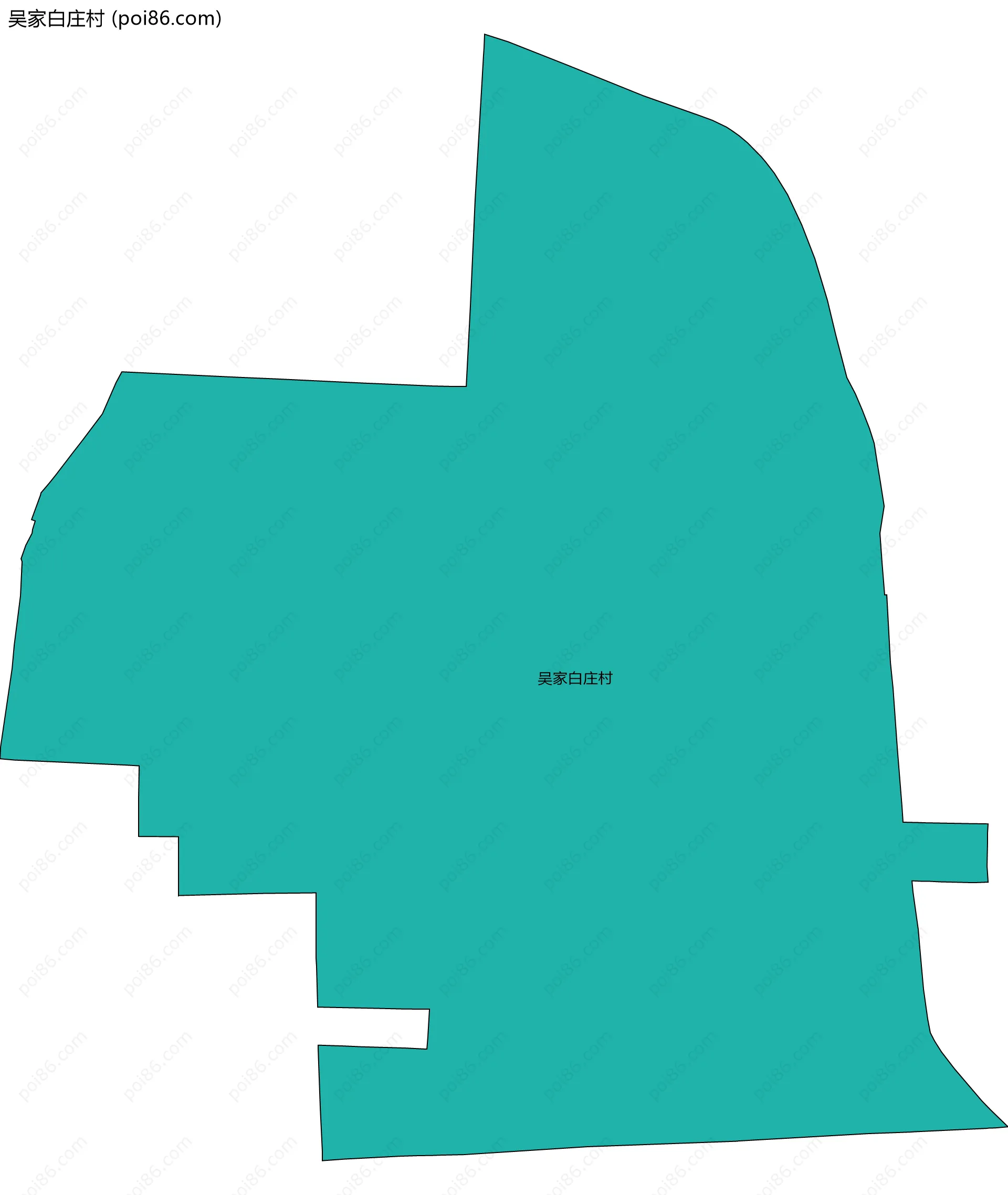 吴家白庄村边界地图