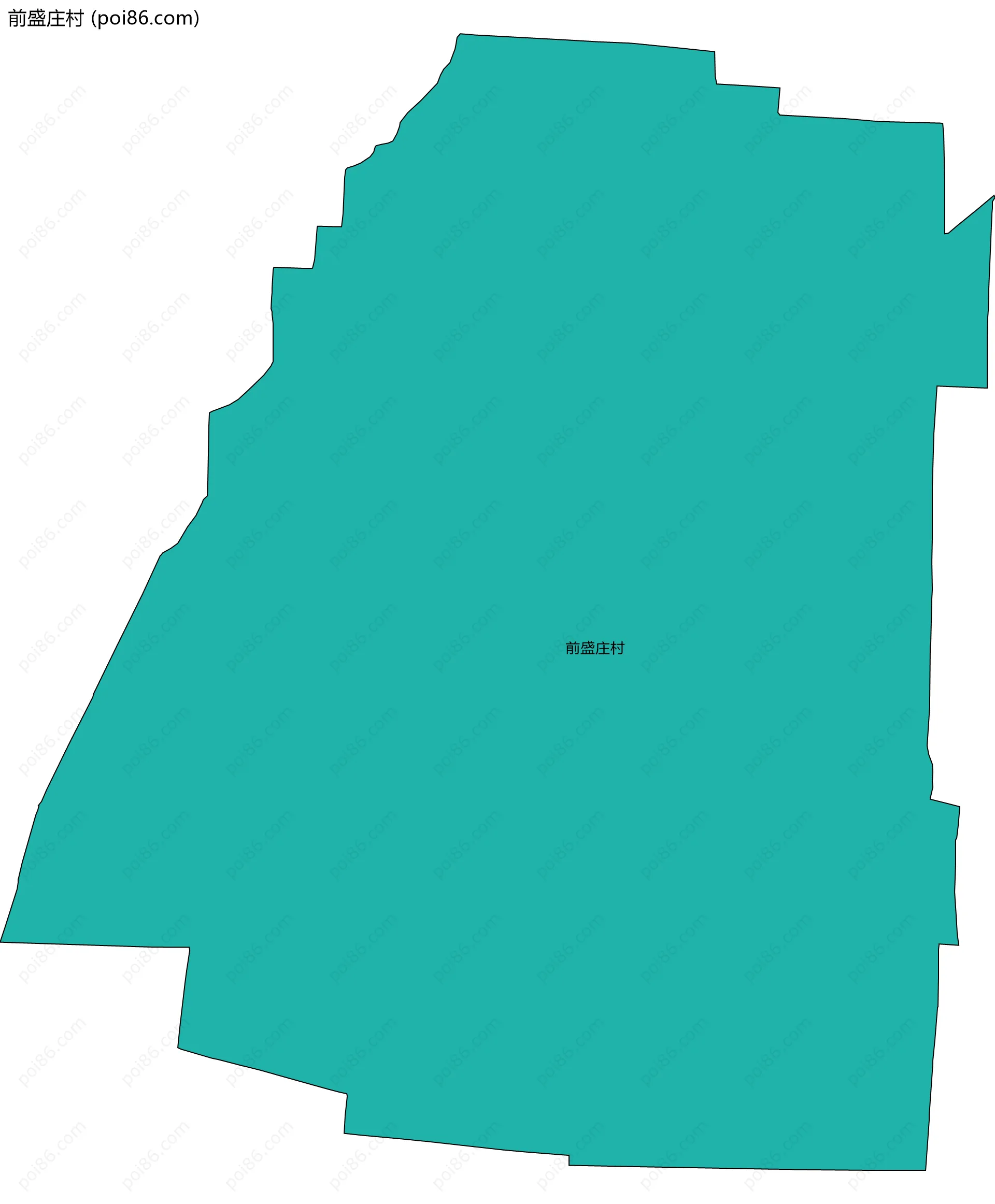 前盛庄村边界地图
