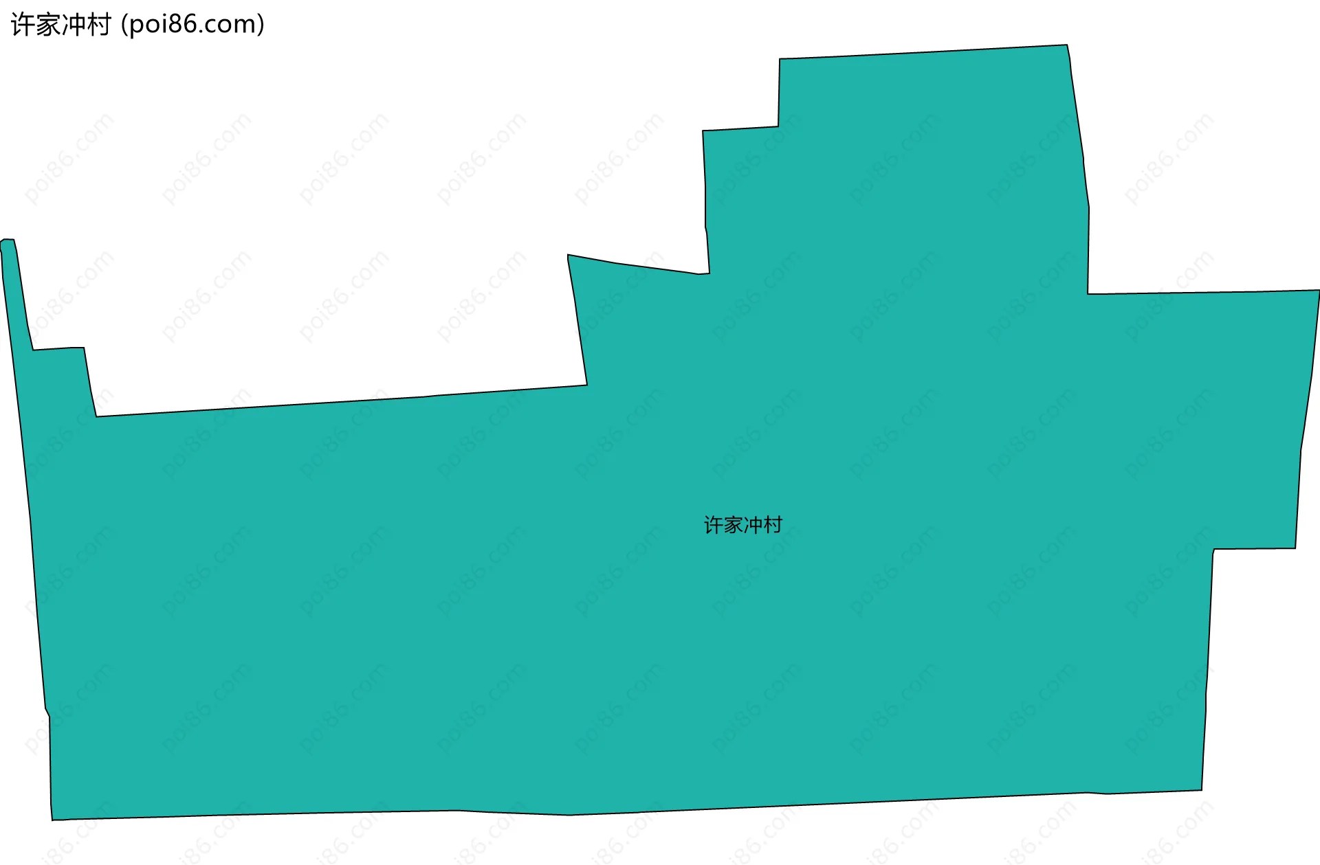 许家冲村边界地图