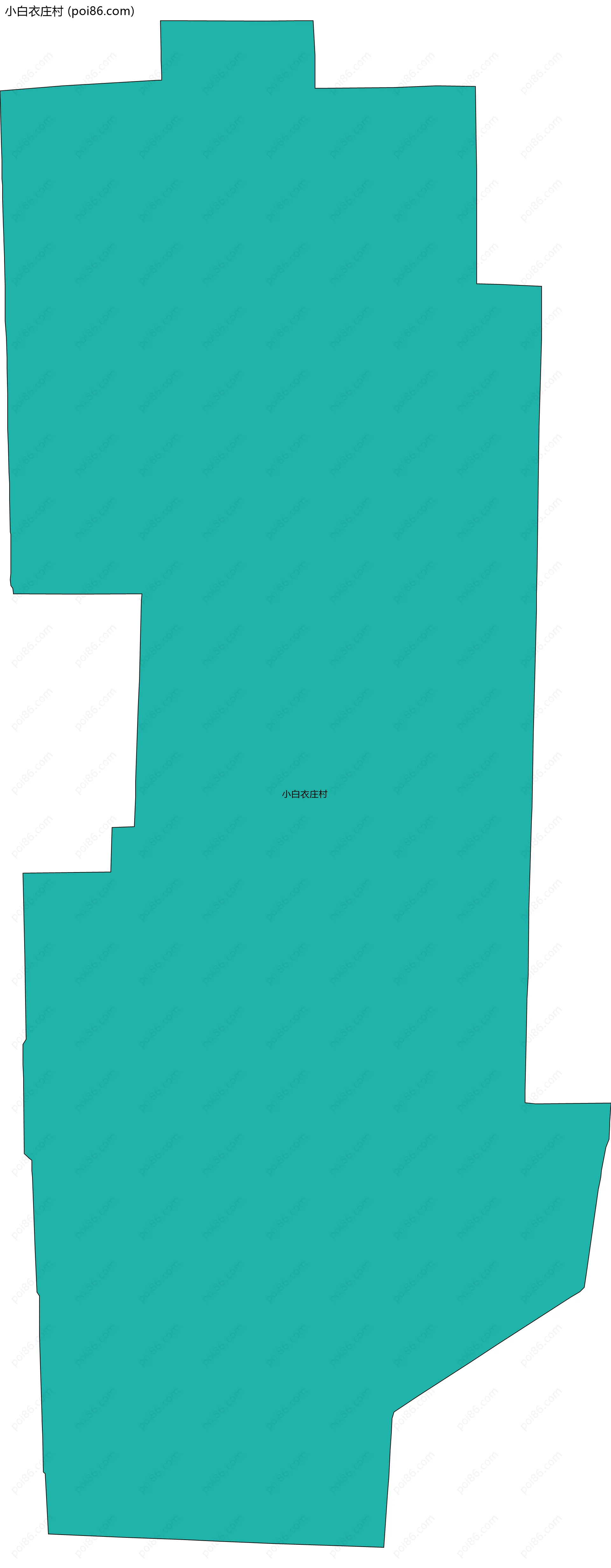 小白衣庄村边界地图