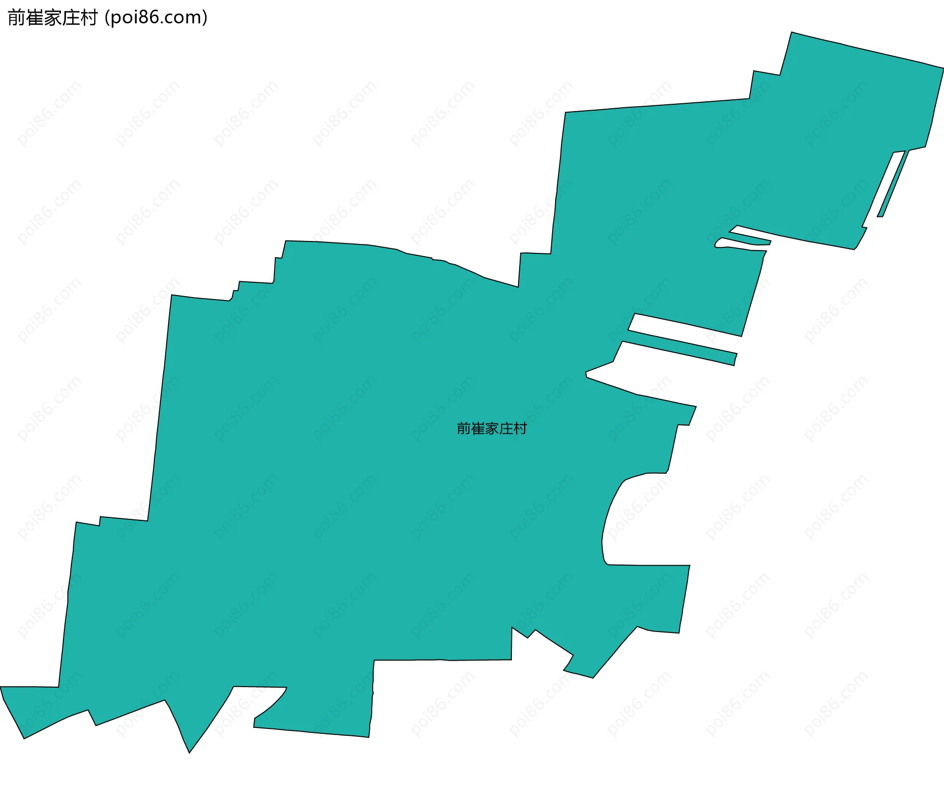 前崔家庄村边界地图