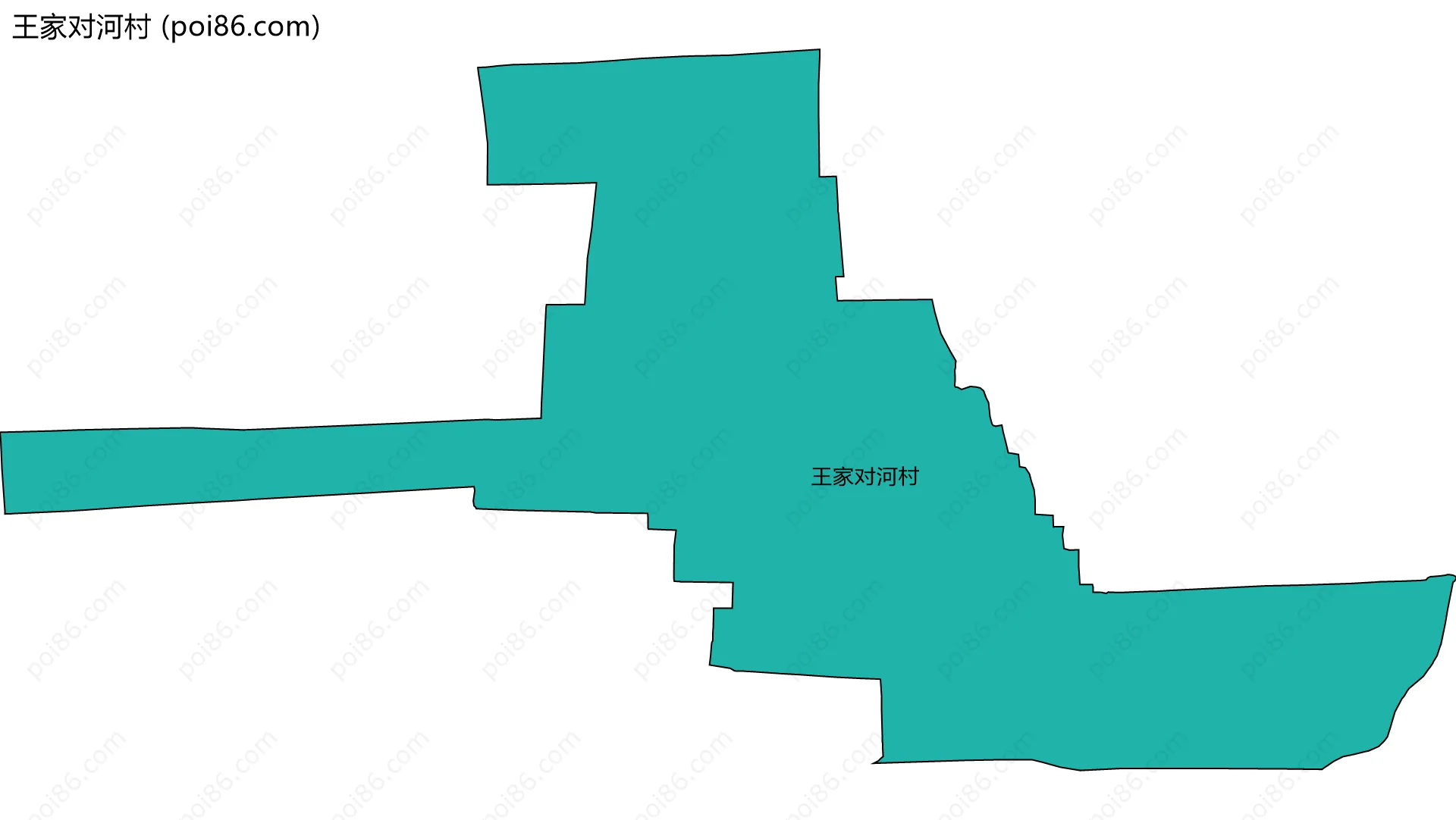 王家对河村边界地图