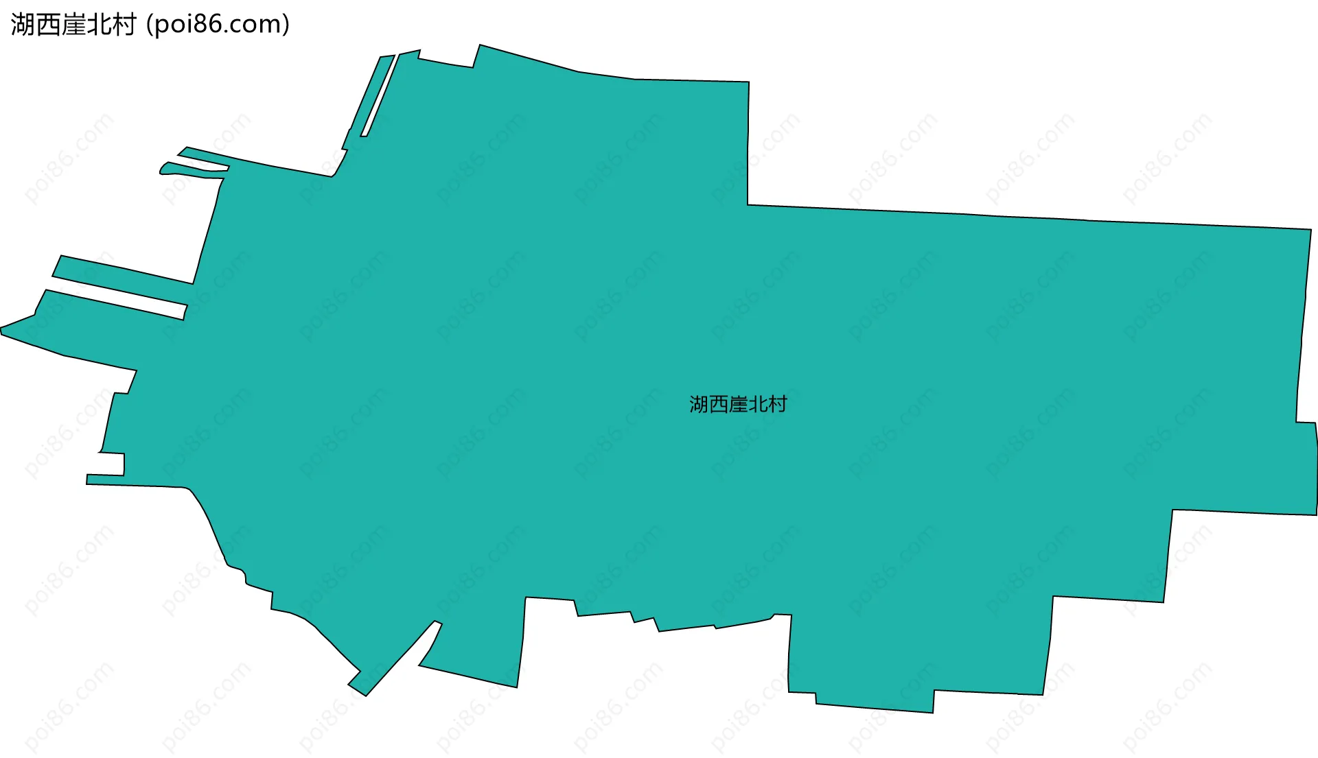 湖西崖北村边界地图