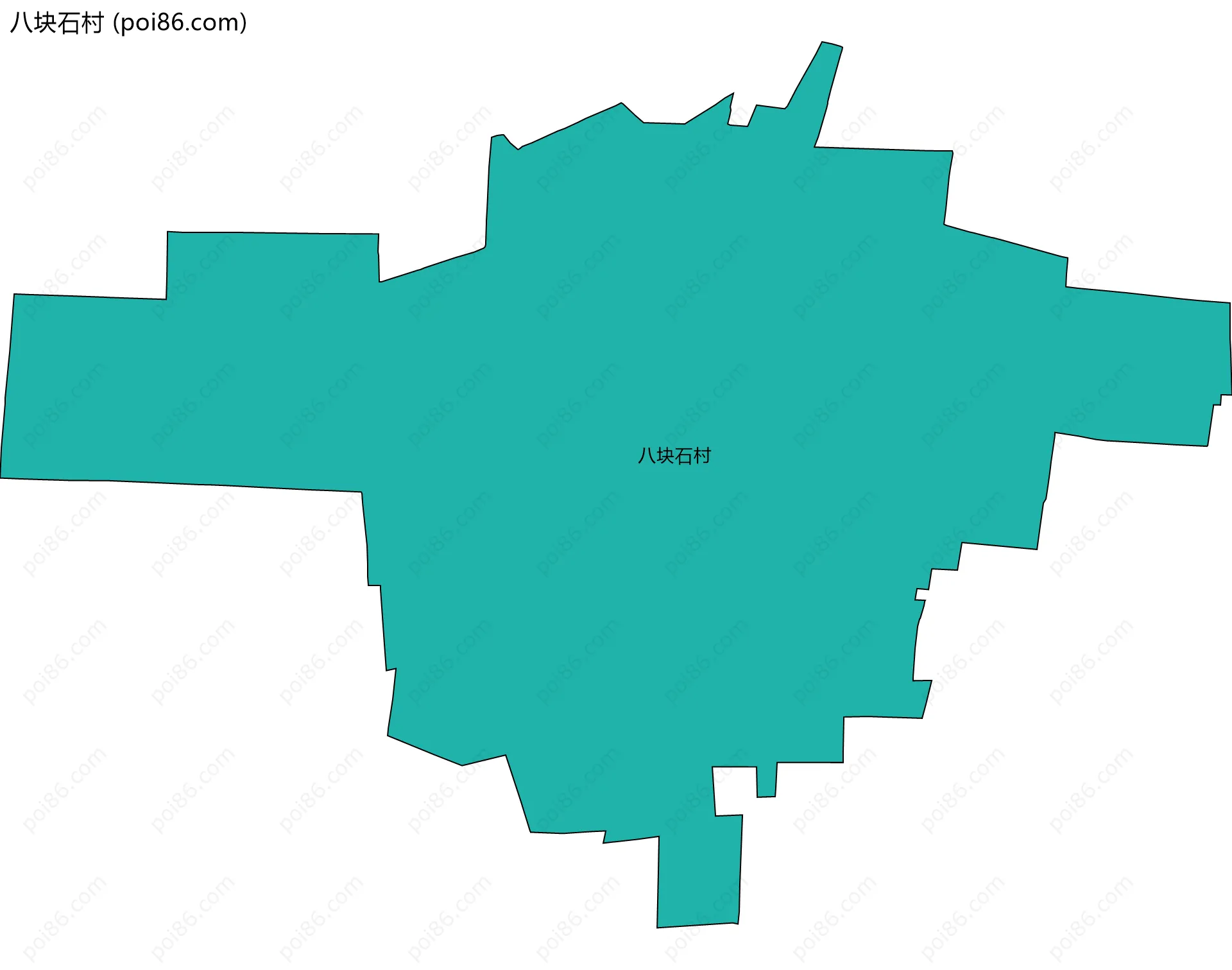 八块石村边界地图
