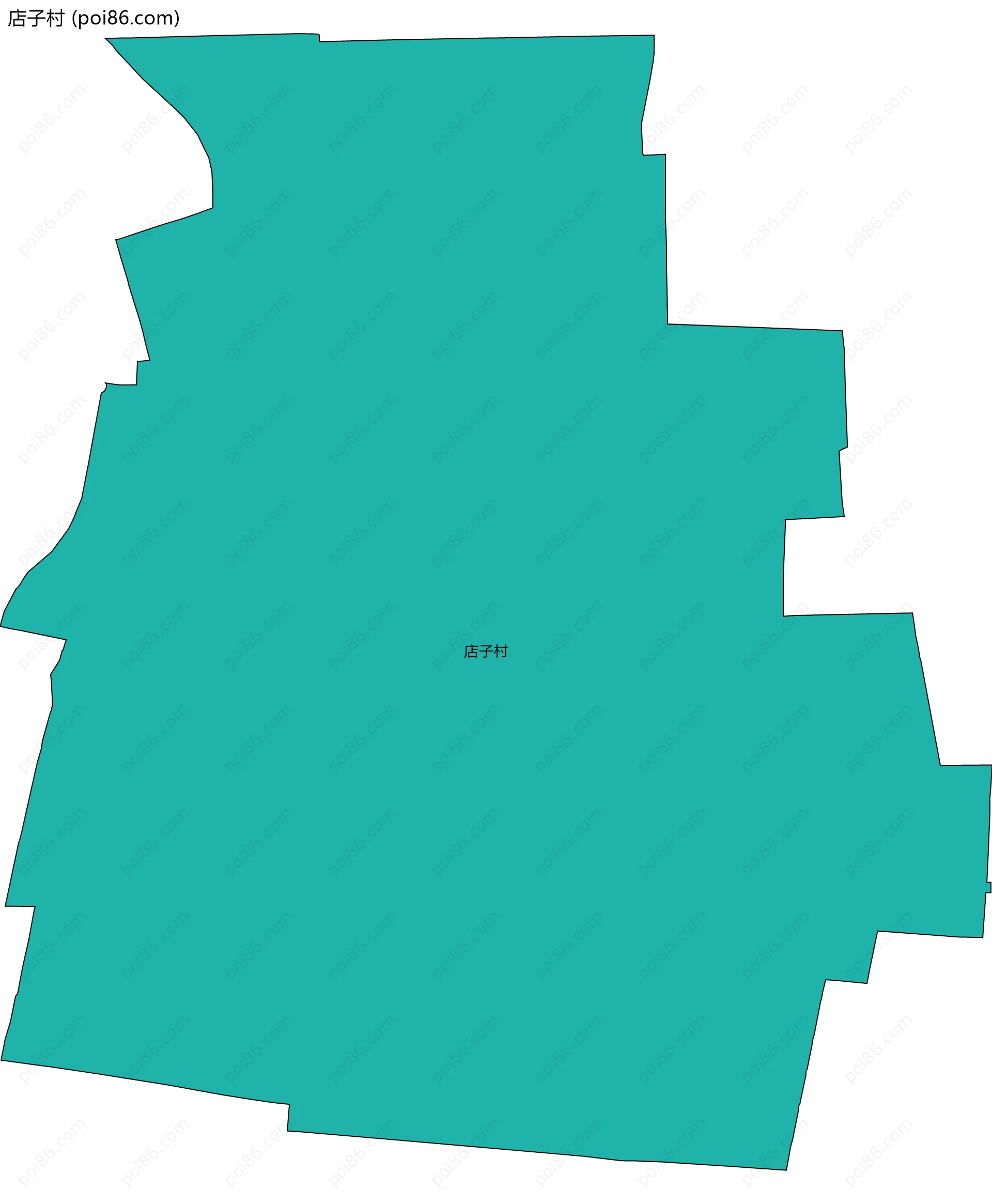 店子村边界地图