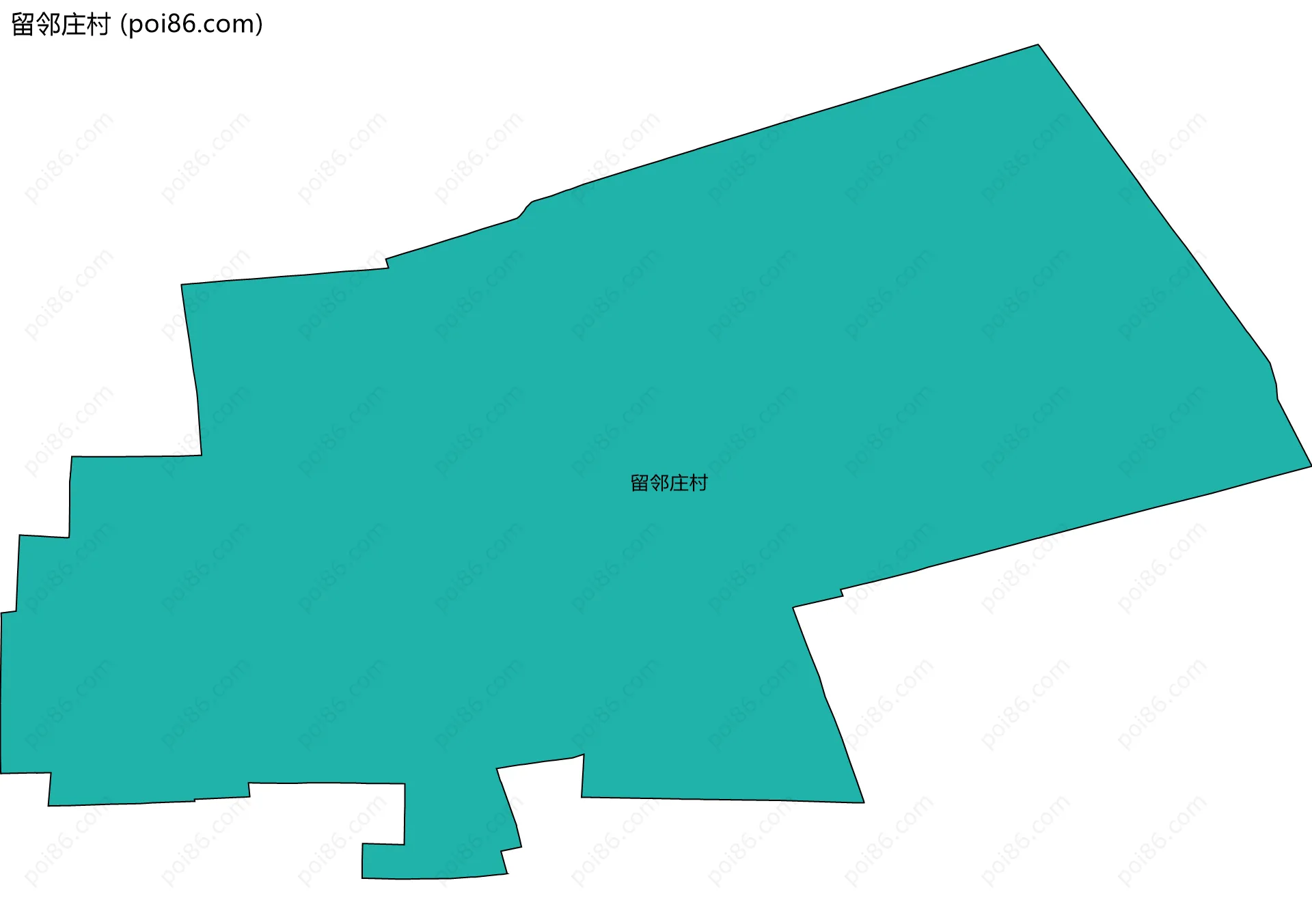 留邻庄村边界地图