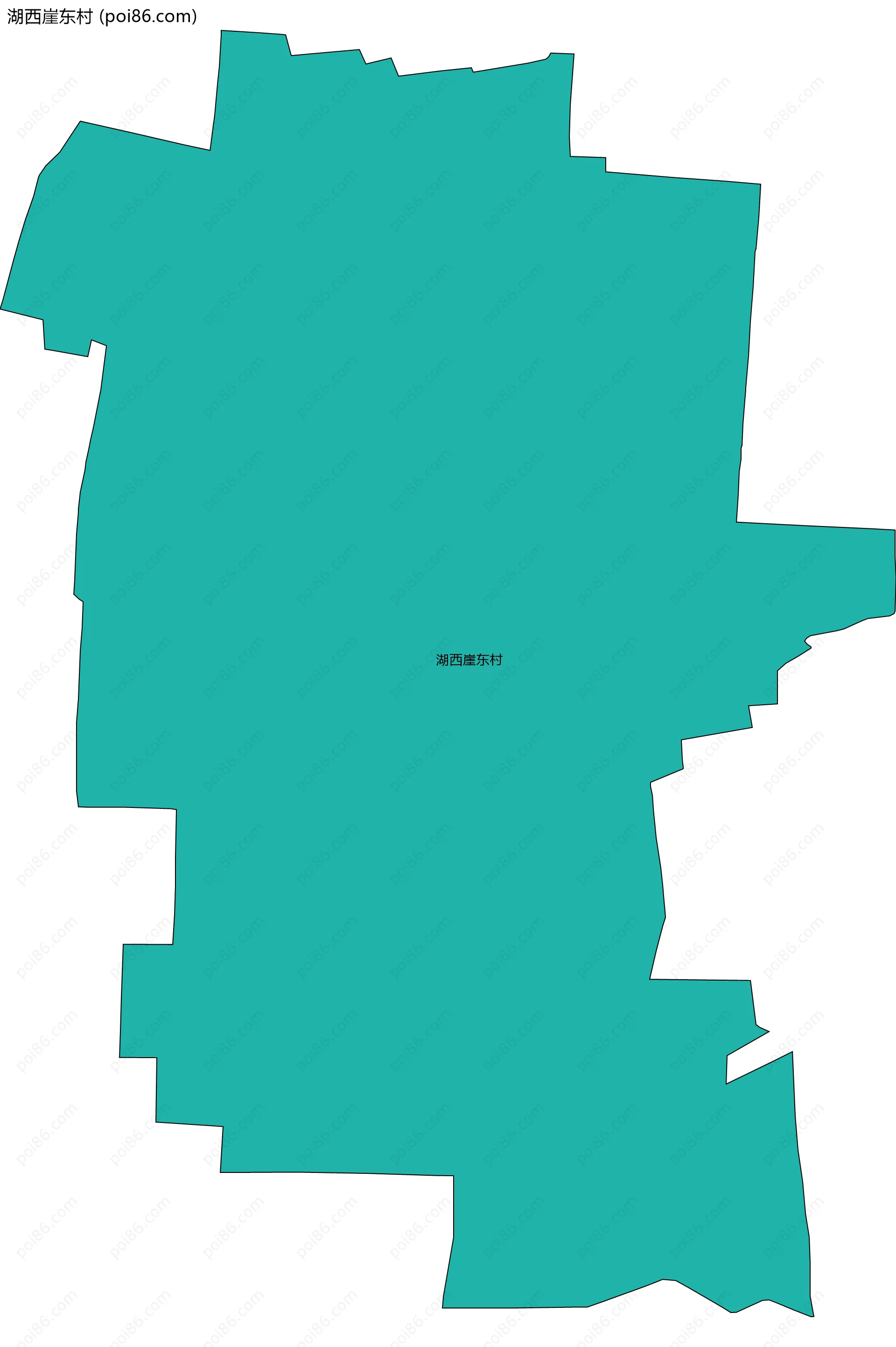 湖西崖东村边界地图