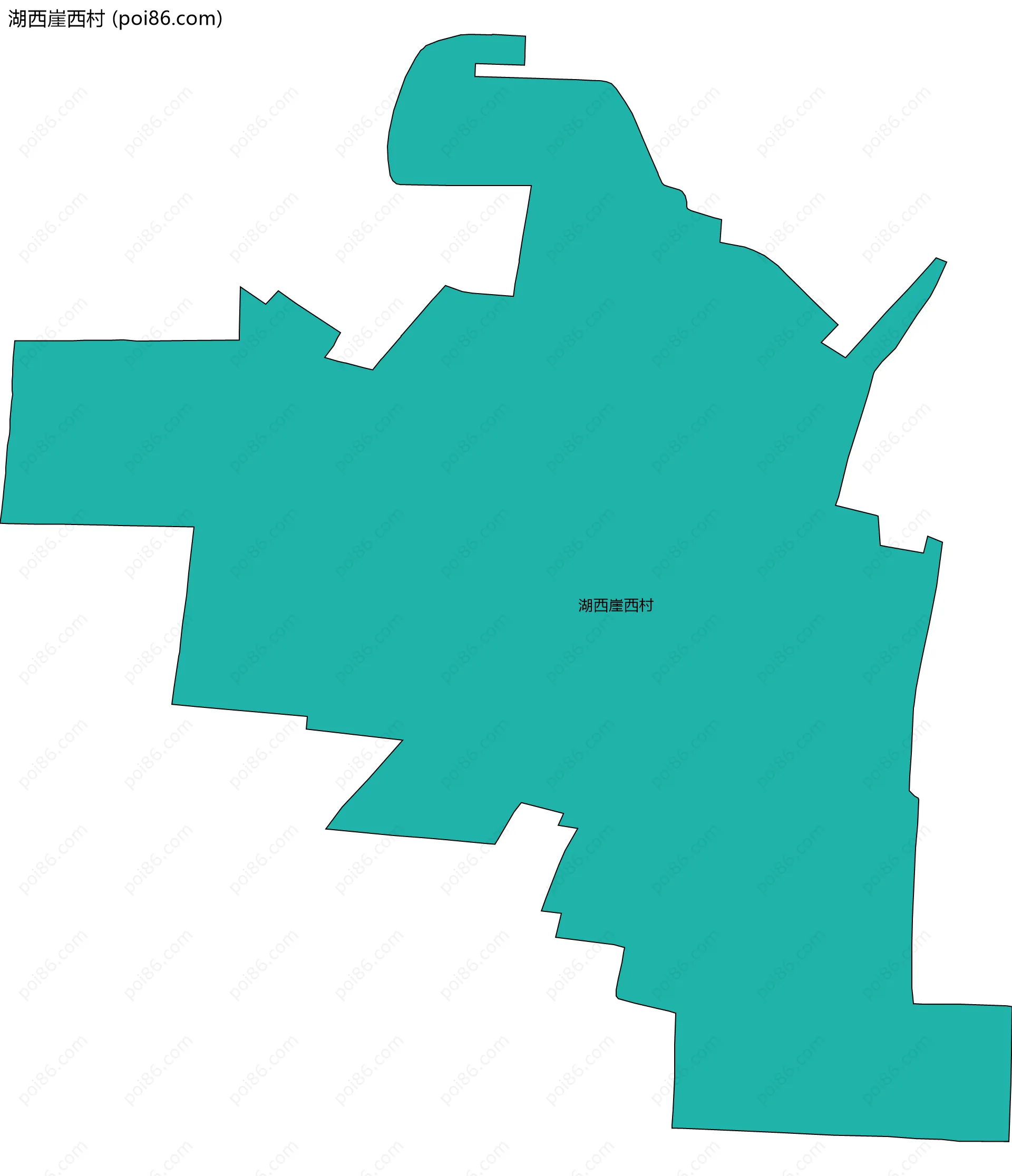 湖西崖西村边界地图