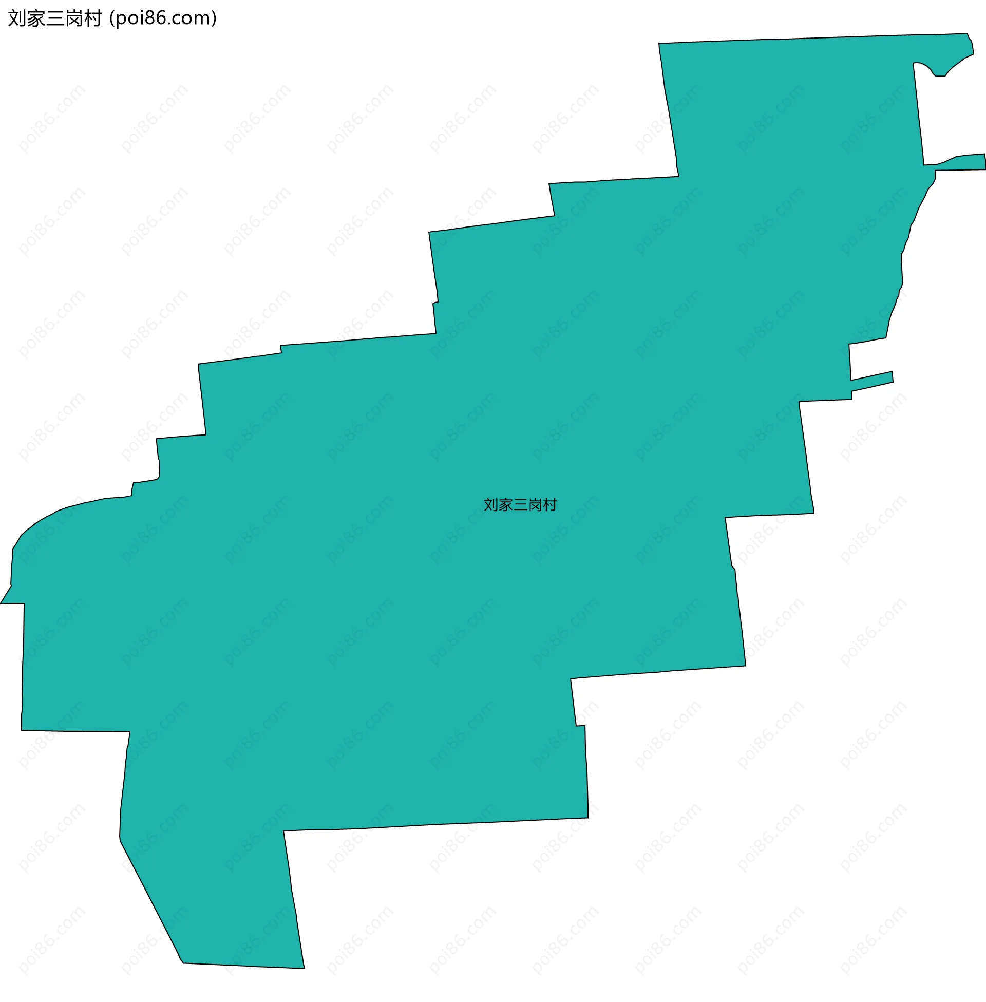 刘家三岗村边界地图