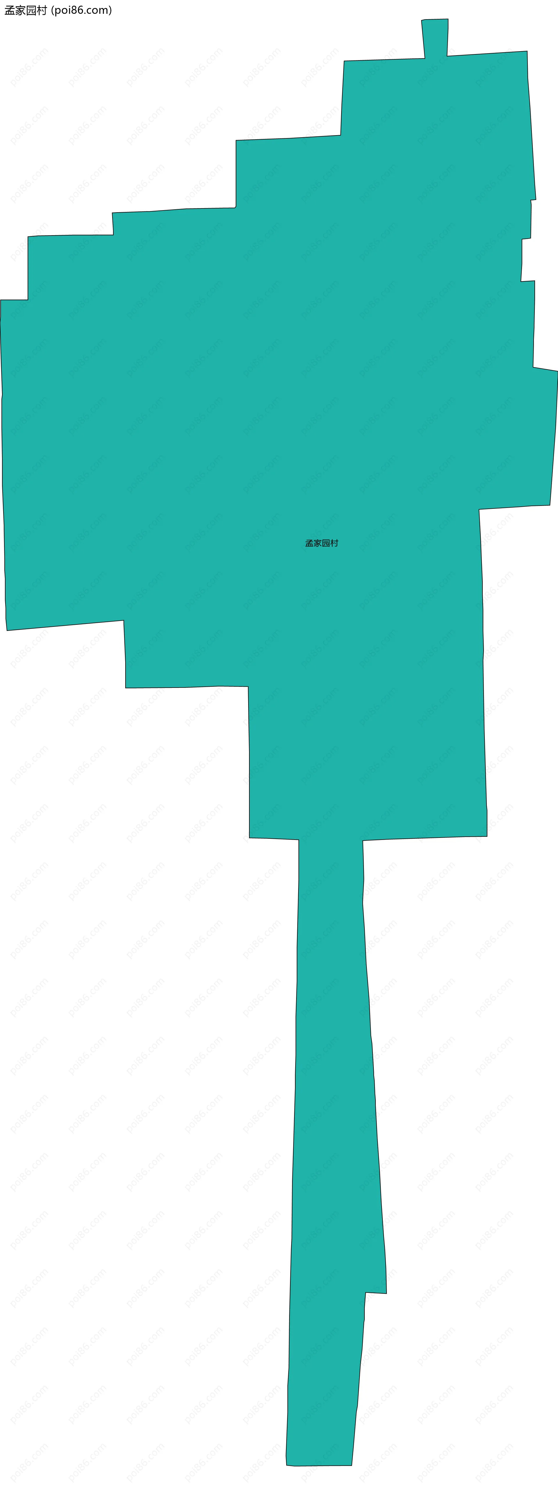 孟家园村边界地图