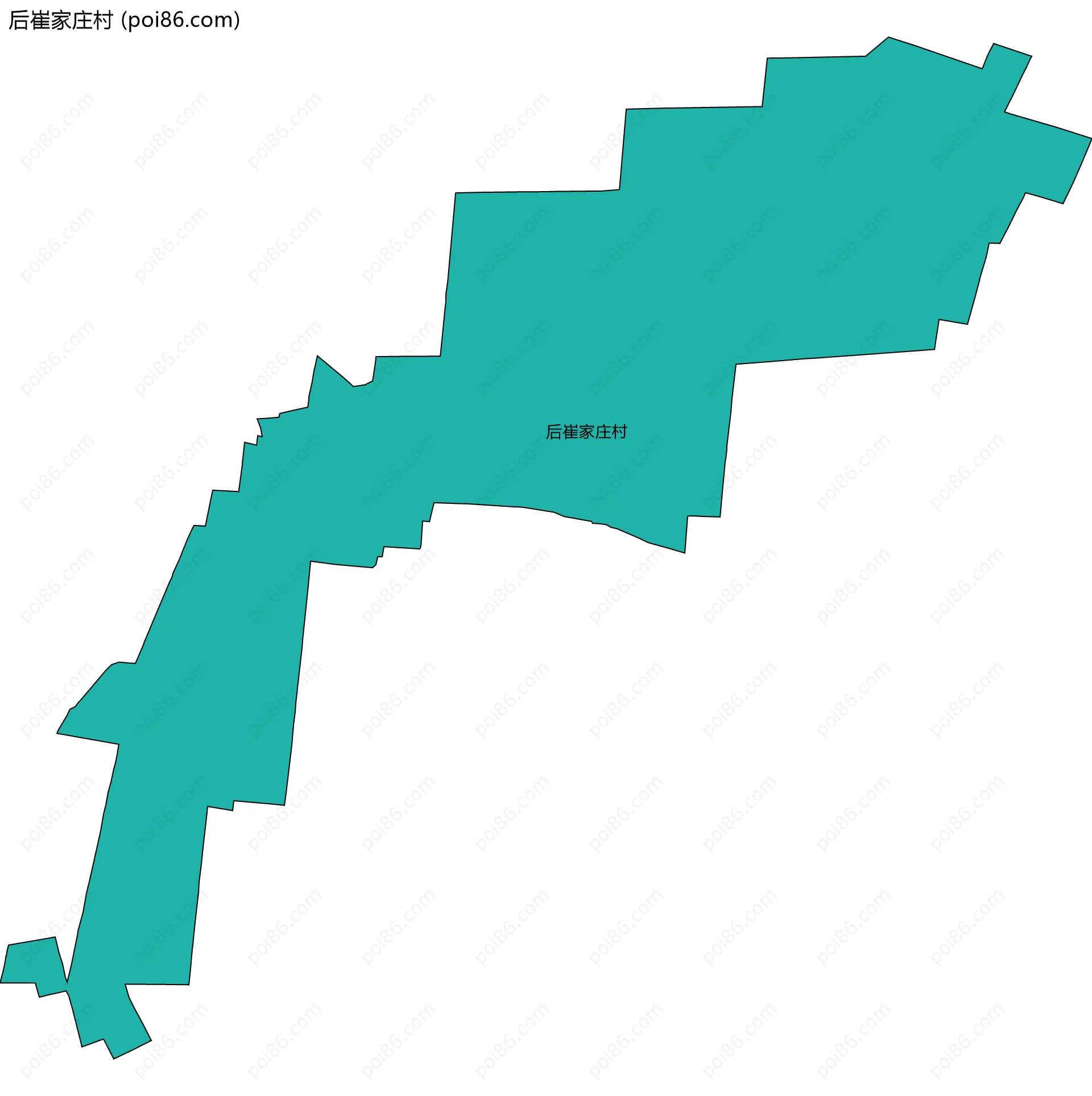 后崔家庄村边界地图