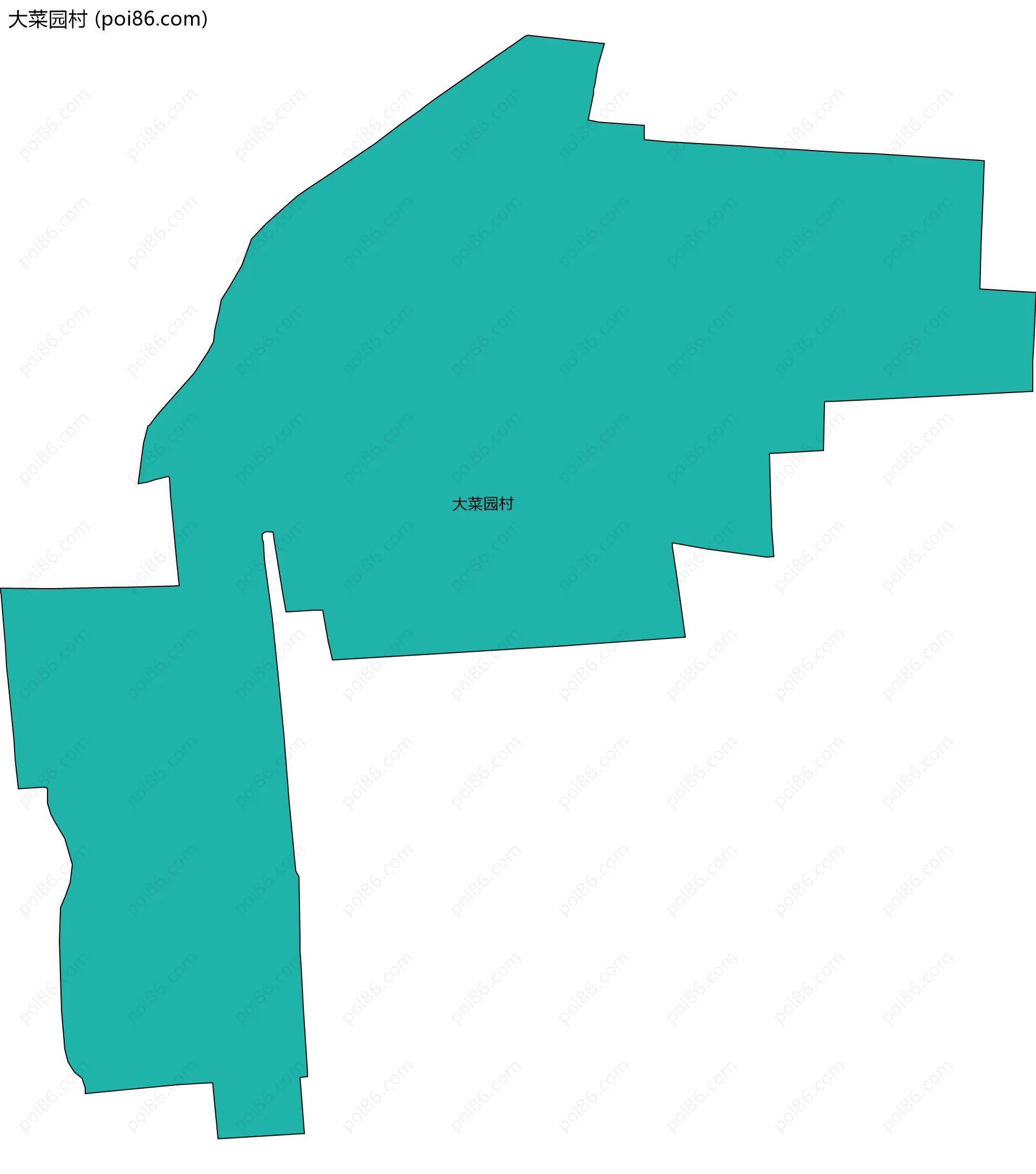 大菜园村边界地图
