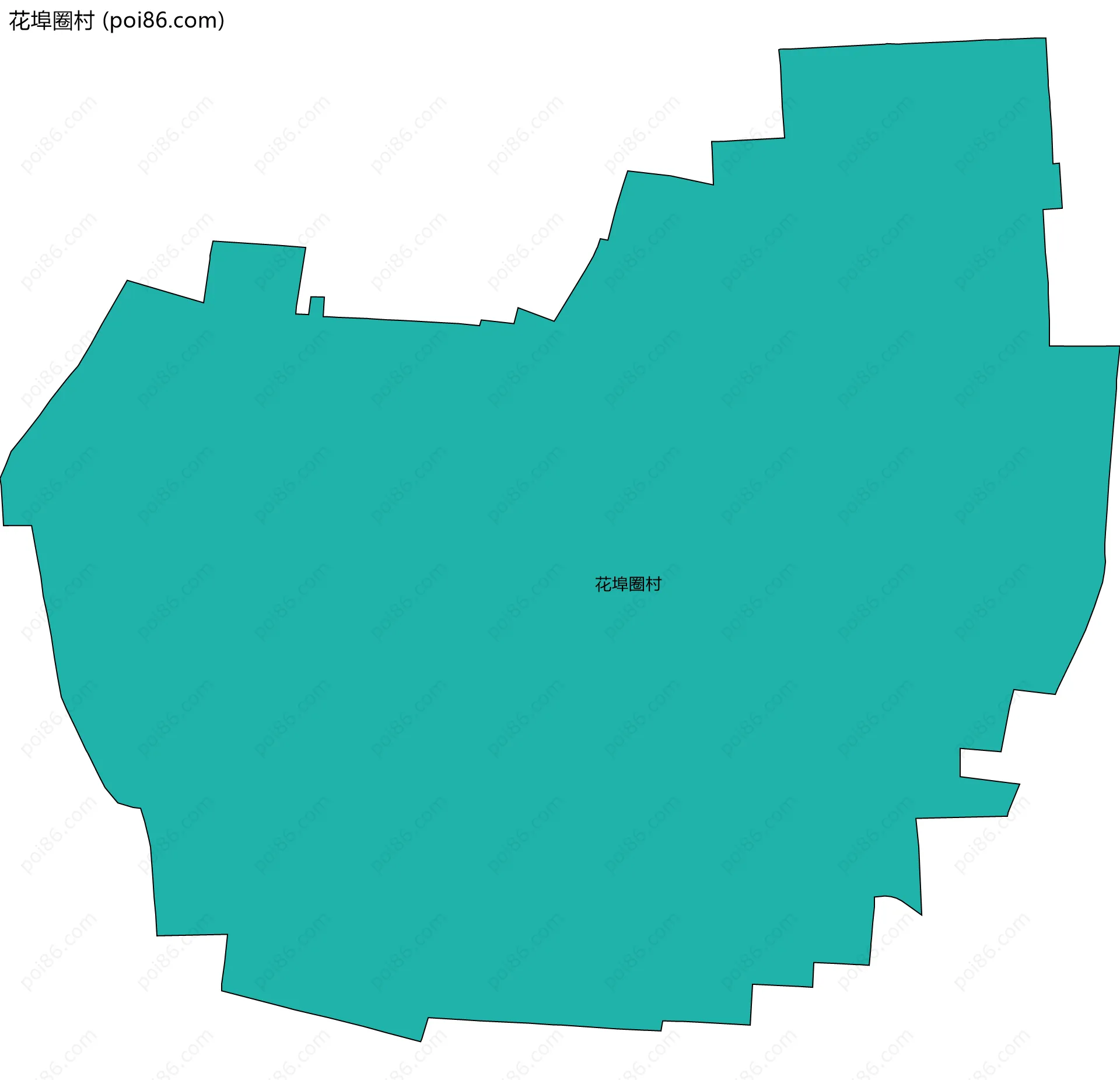 花埠圈村边界地图