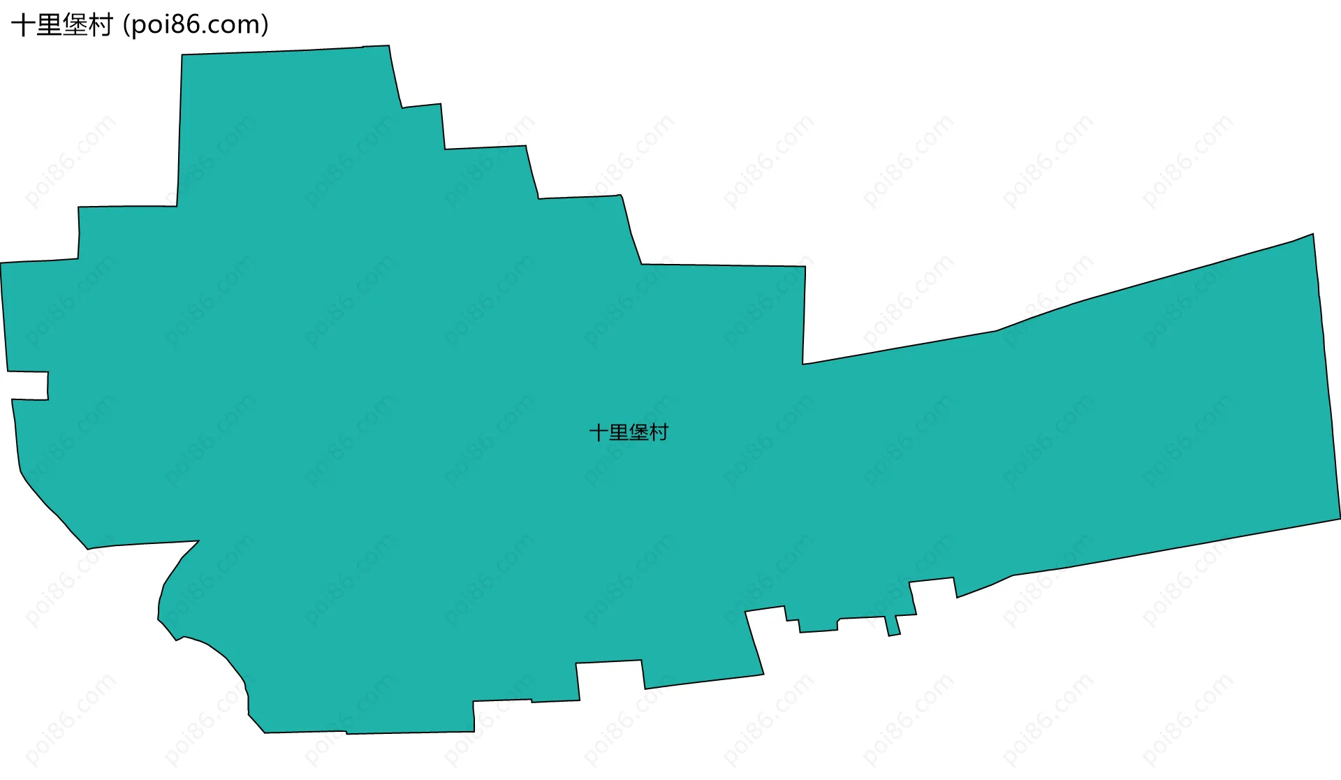 十里堡村边界地图