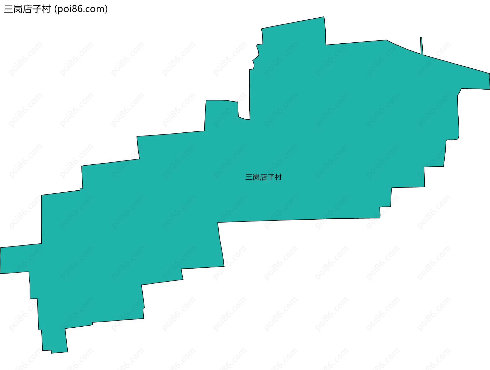 三岗店子村边界地图