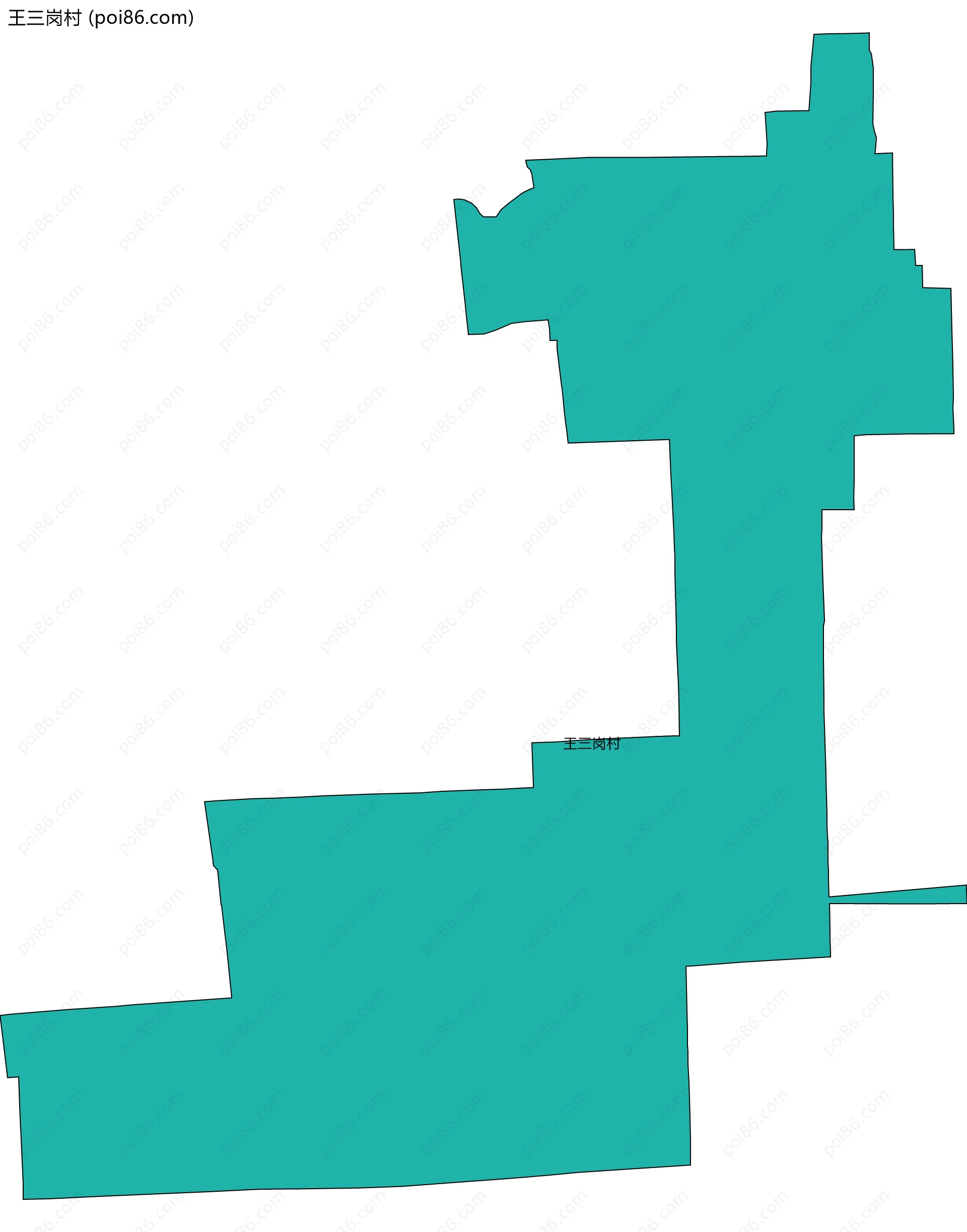 王三岗村边界地图