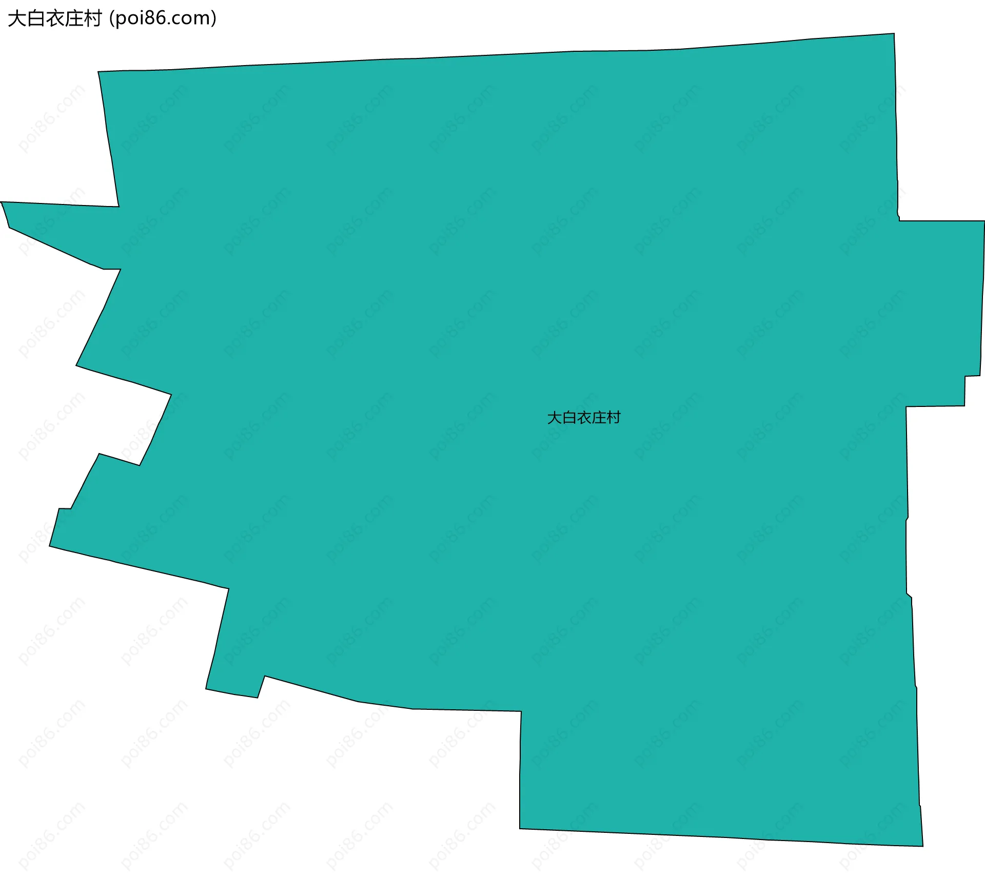 大白衣庄村边界地图