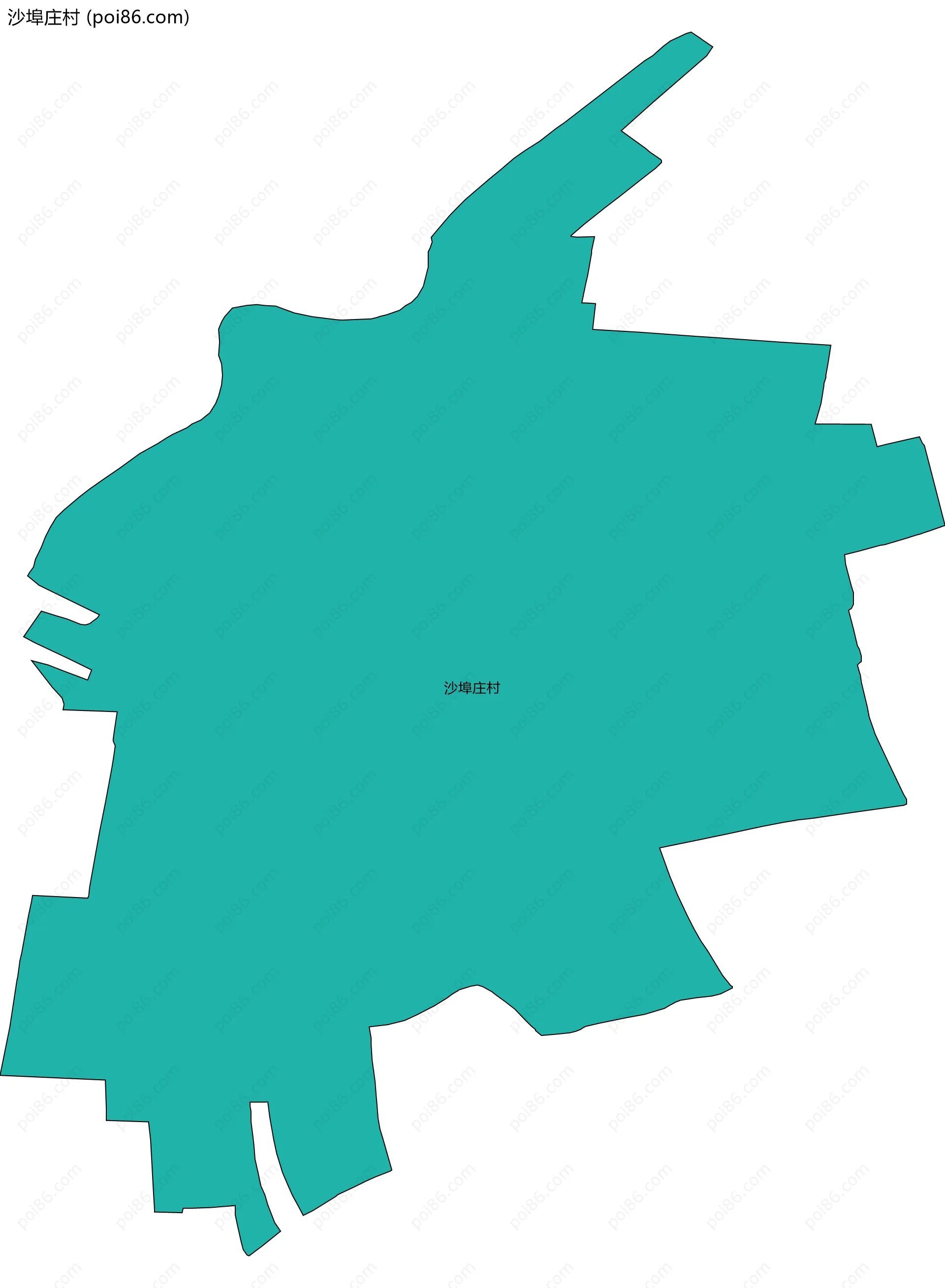 沙埠庄村边界地图