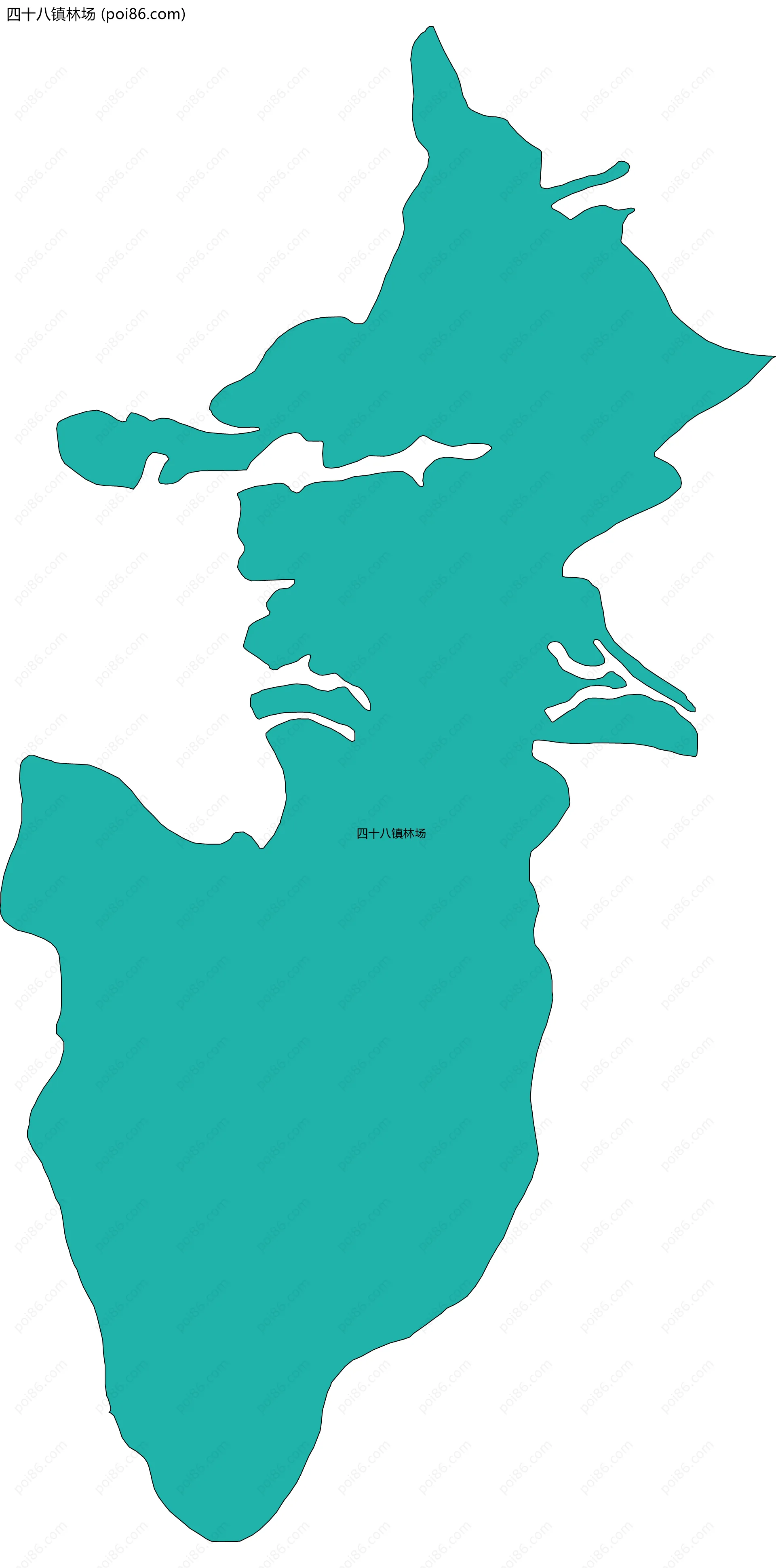 四十八镇林场边界地图