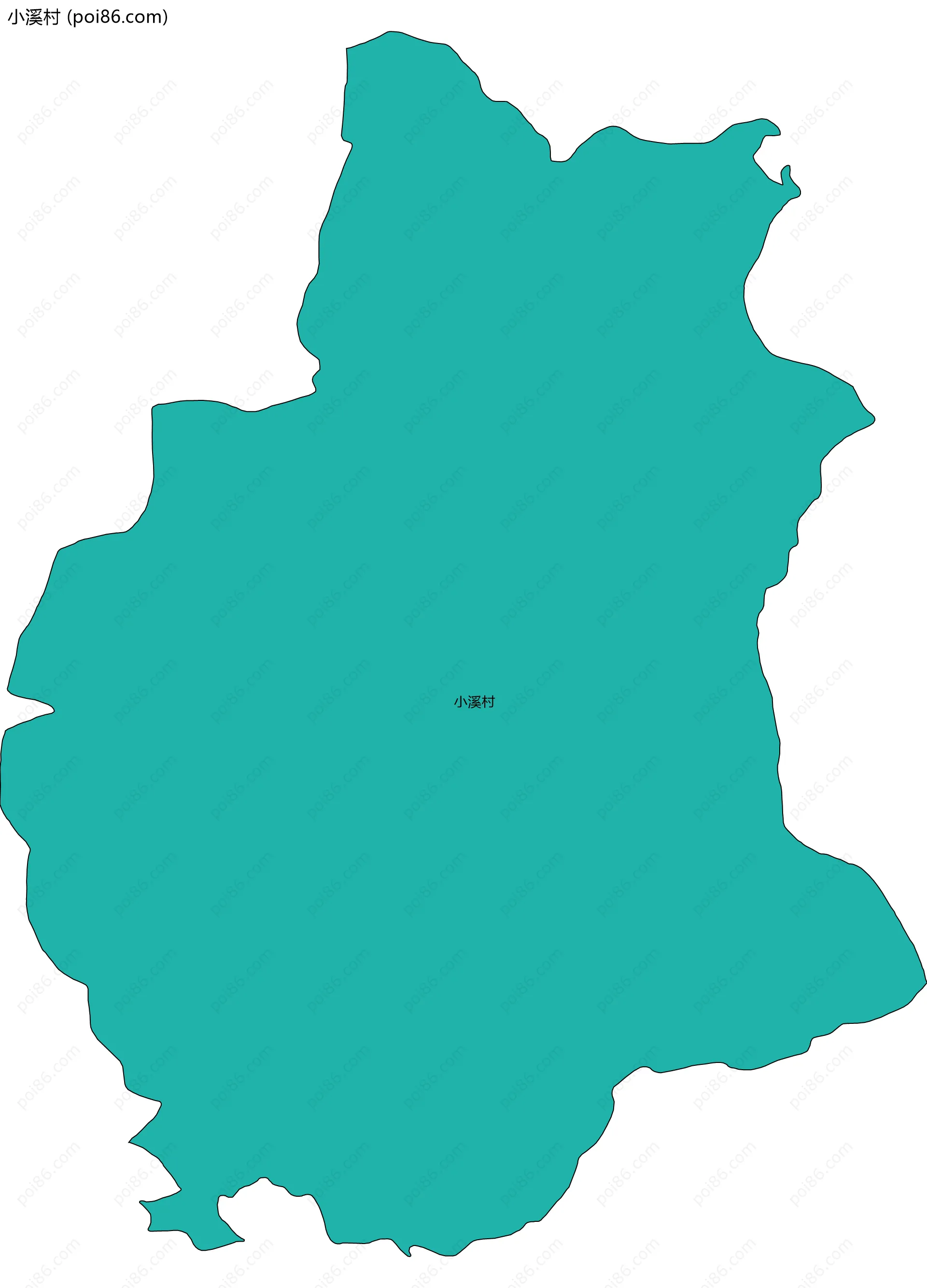 小溪村边界地图