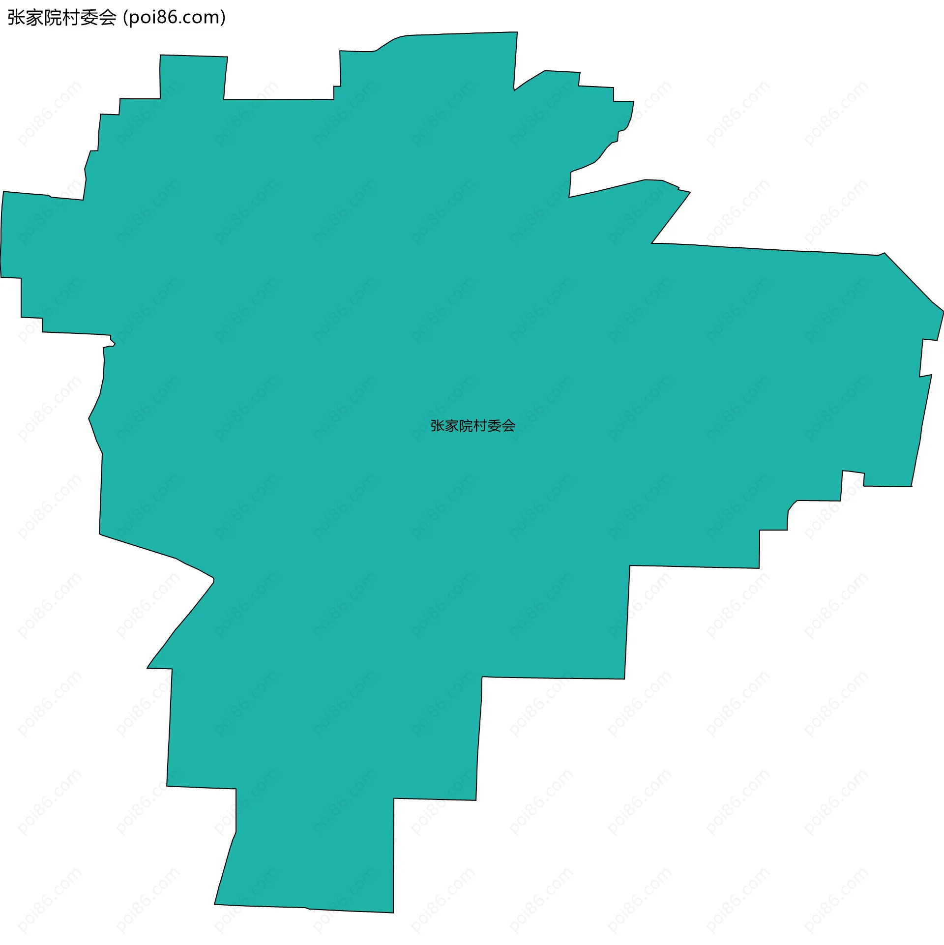 张家院村委会边界地图