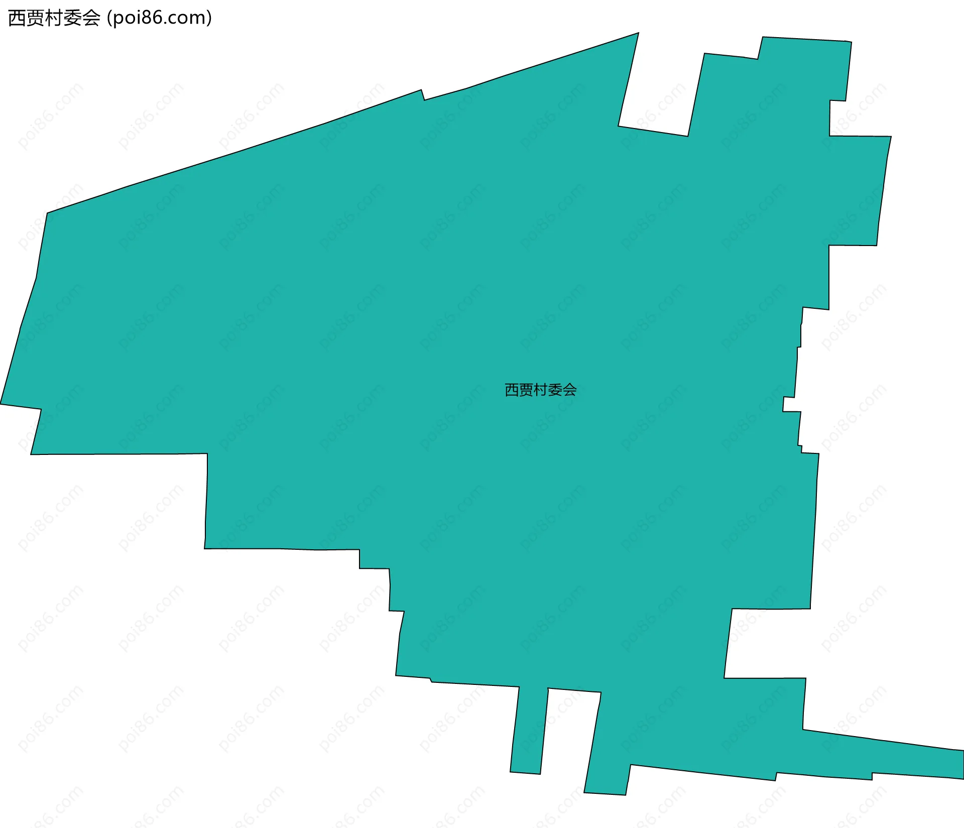 西贾村委会边界地图