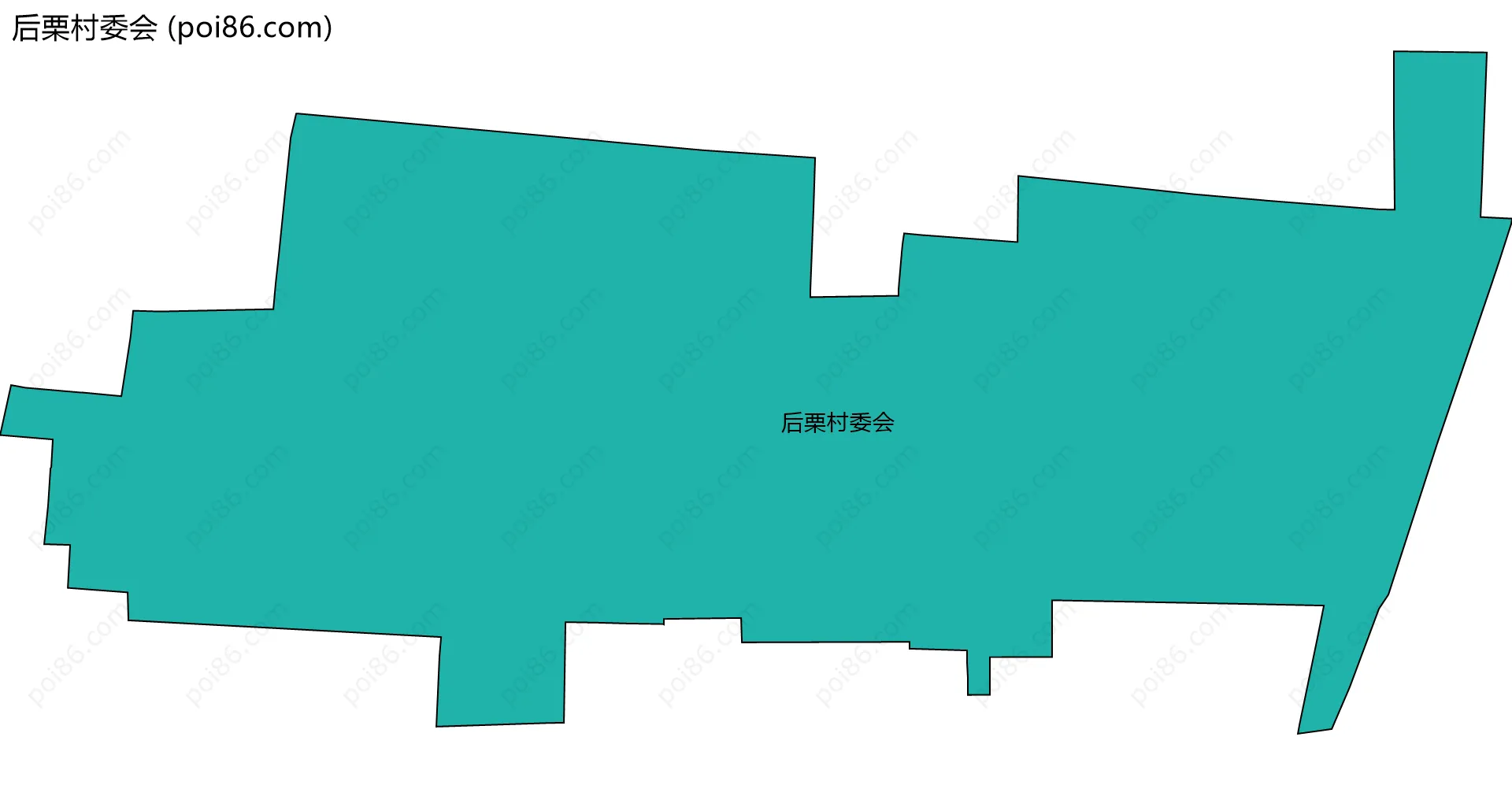 后栗村委会边界地图
