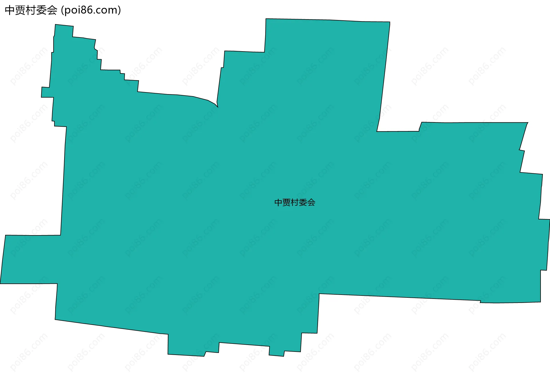 中贾村委会边界地图