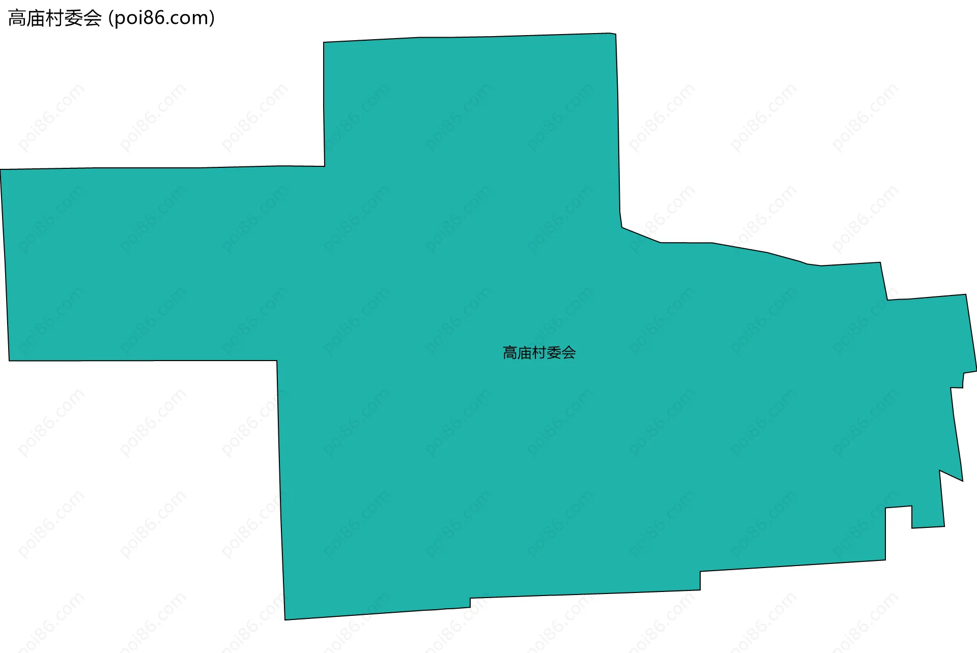 高庙村委会边界地图
