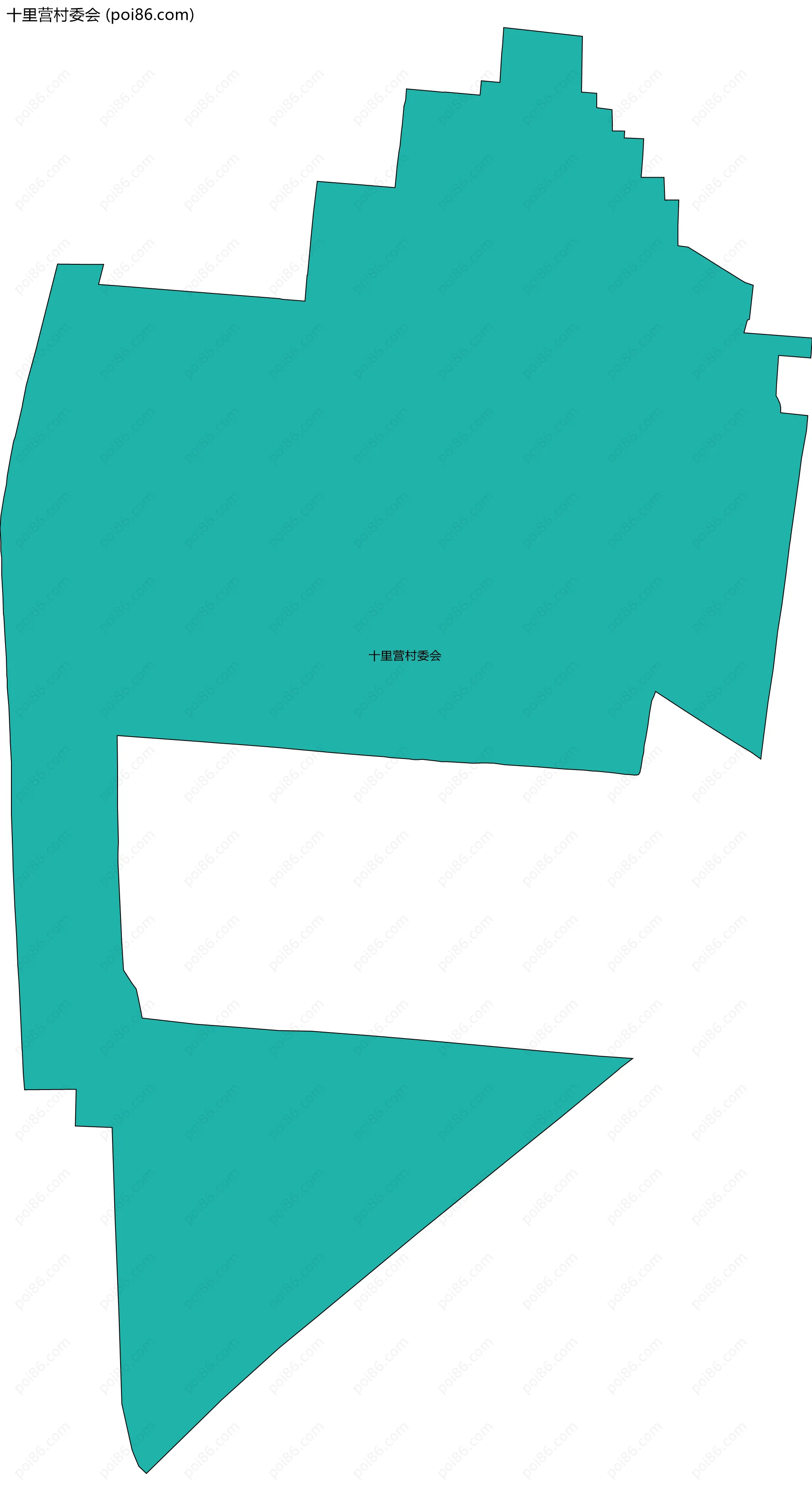 十里营村委会边界地图