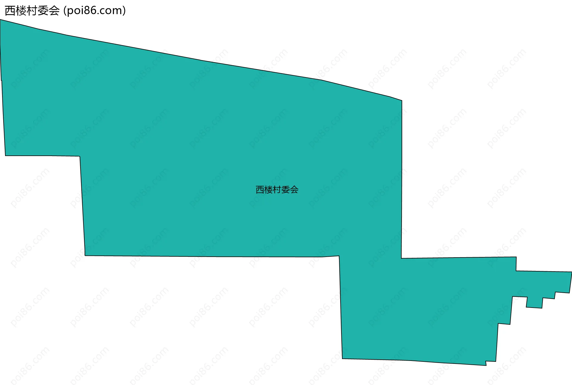 西楼村委会边界地图
