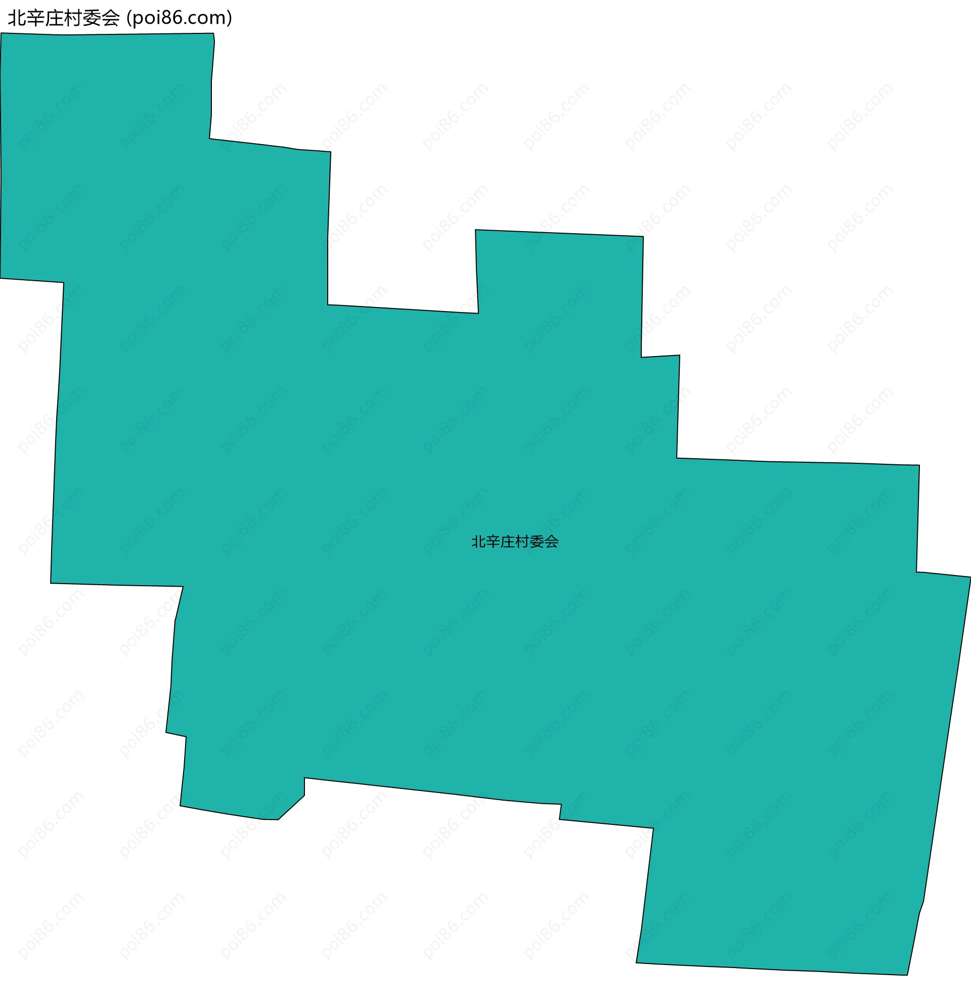 北辛庄村委会边界地图