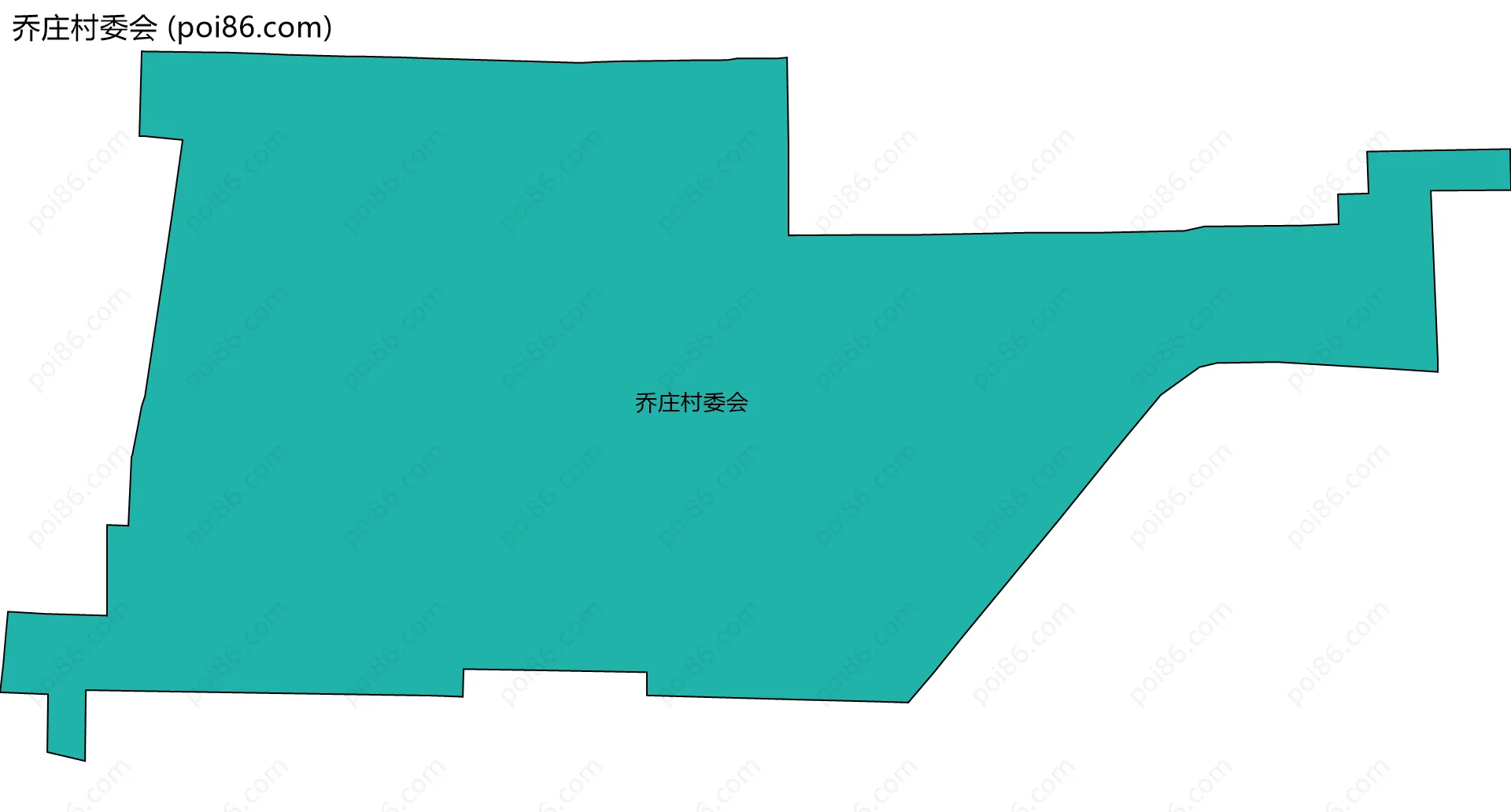 乔庄村委会边界地图