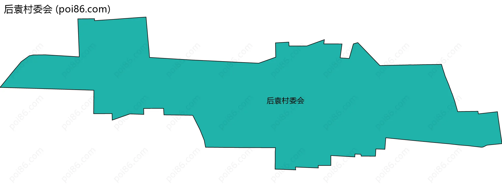 后袁村委会边界地图