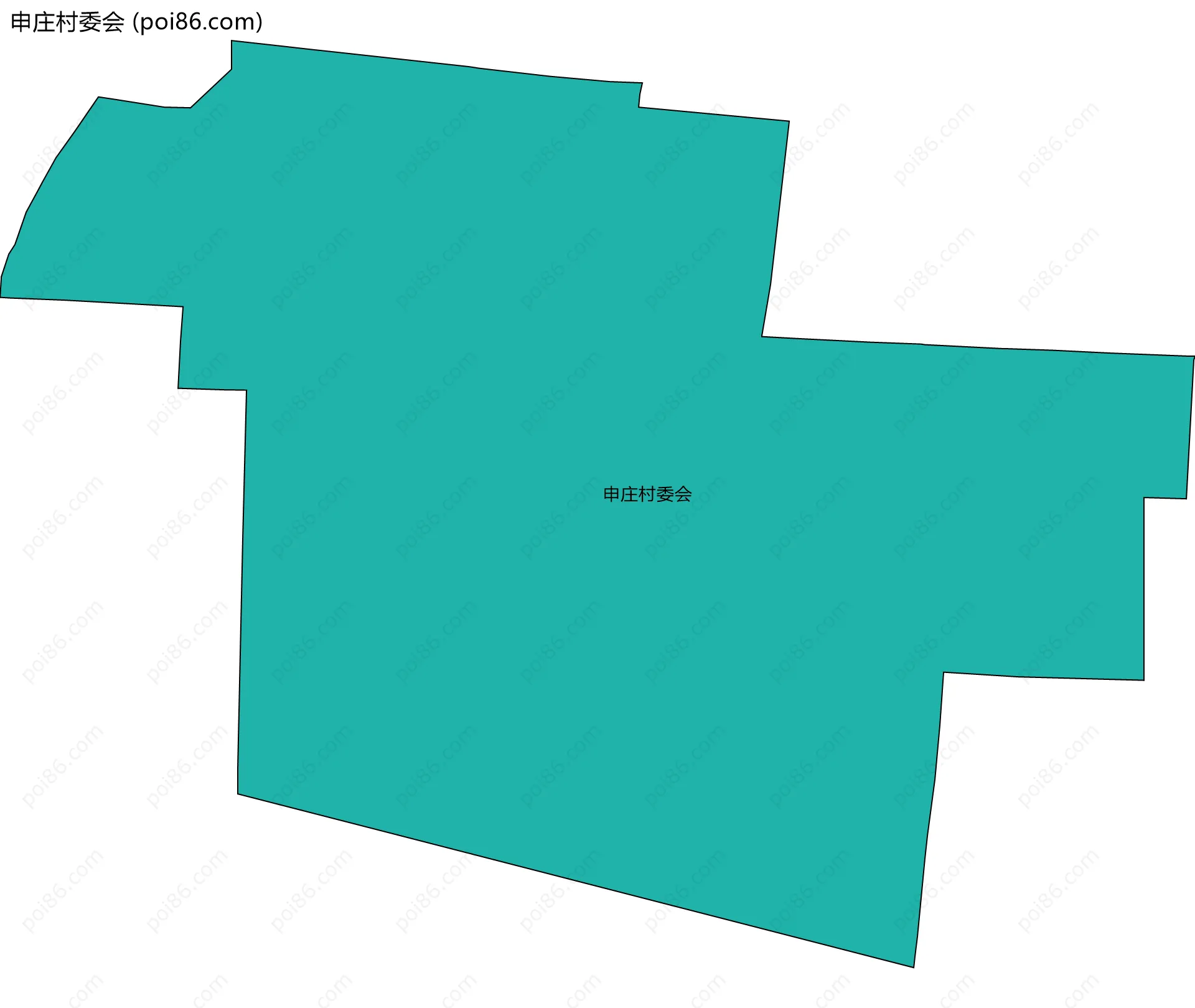 申庄村委会边界地图