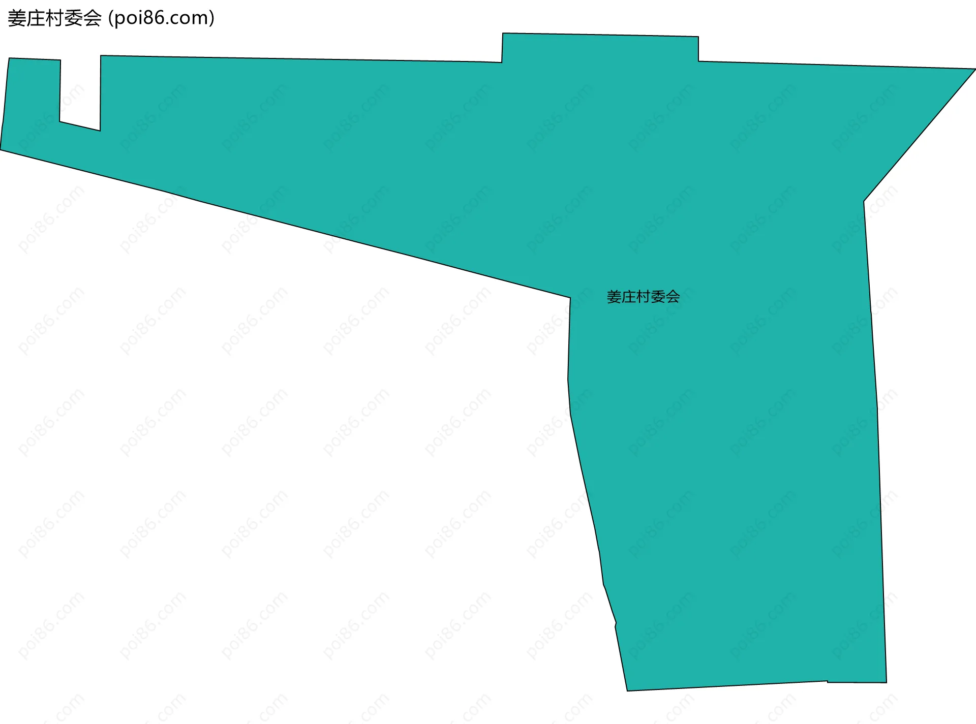姜庄村委会边界地图