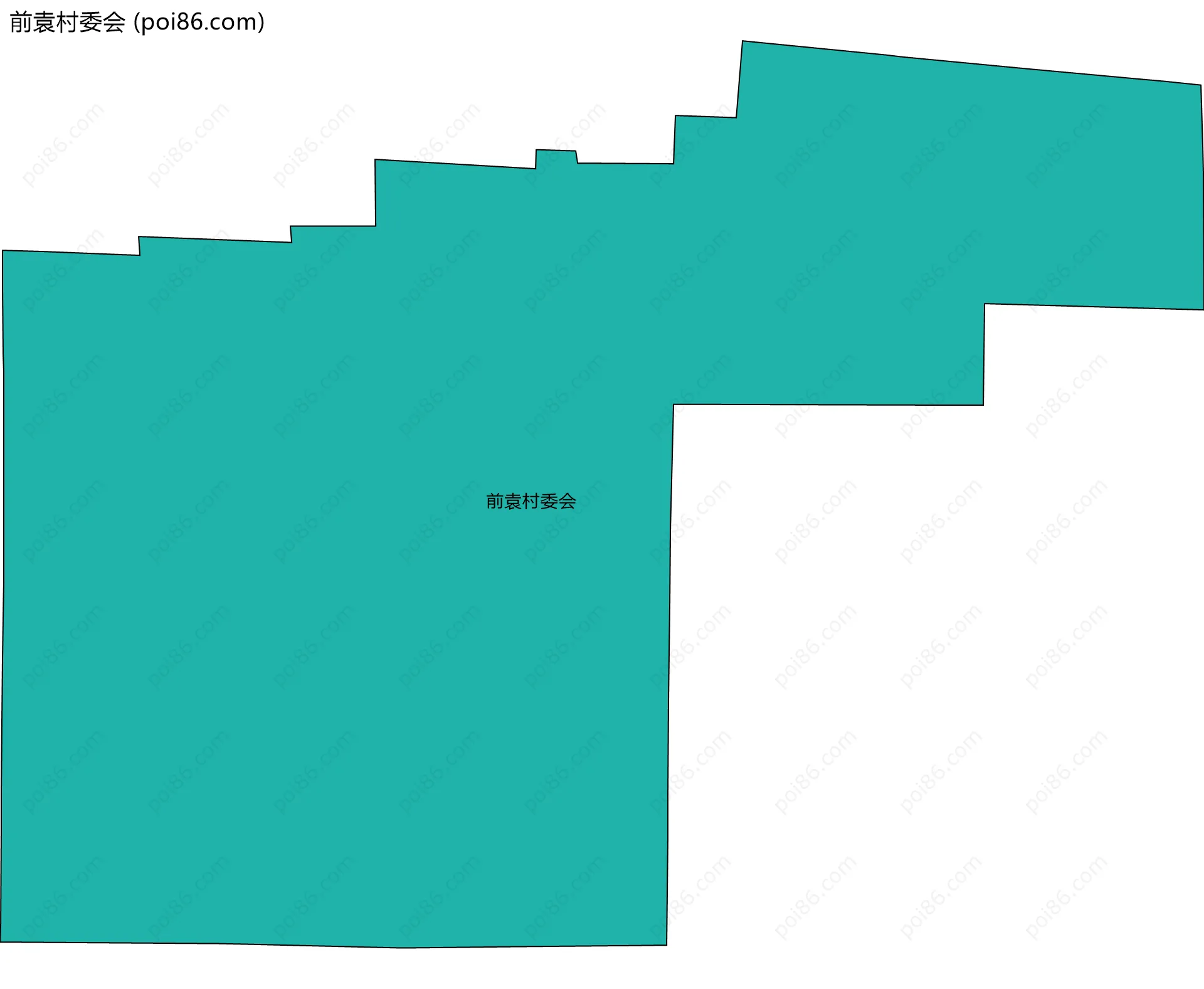 前袁村委会边界地图