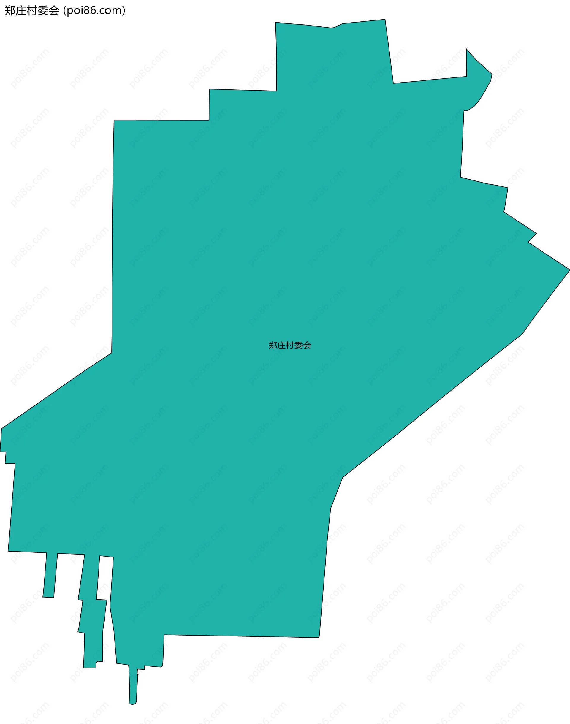 郑庄村委会边界地图