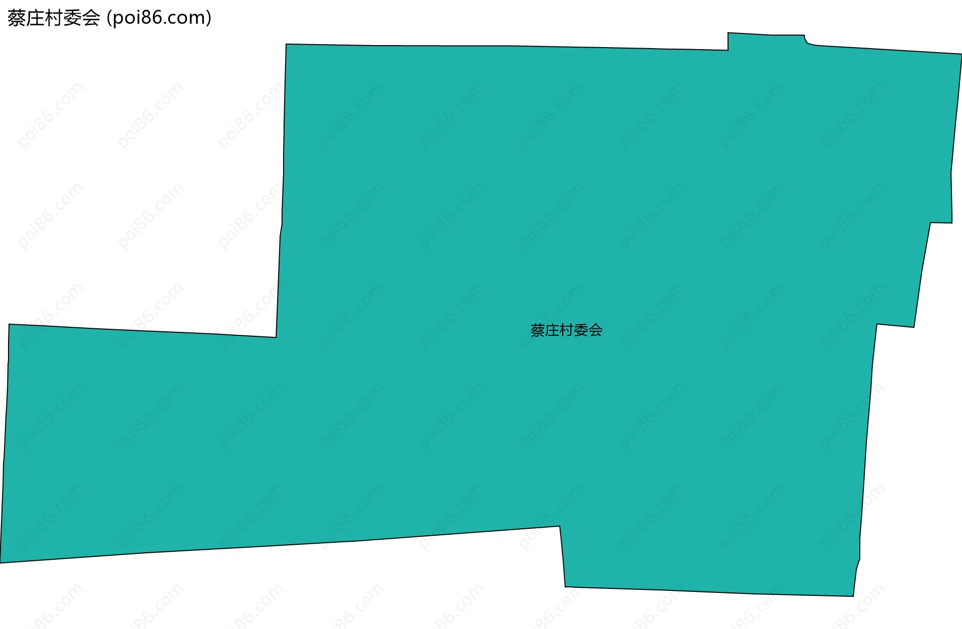 蔡庄村委会边界地图