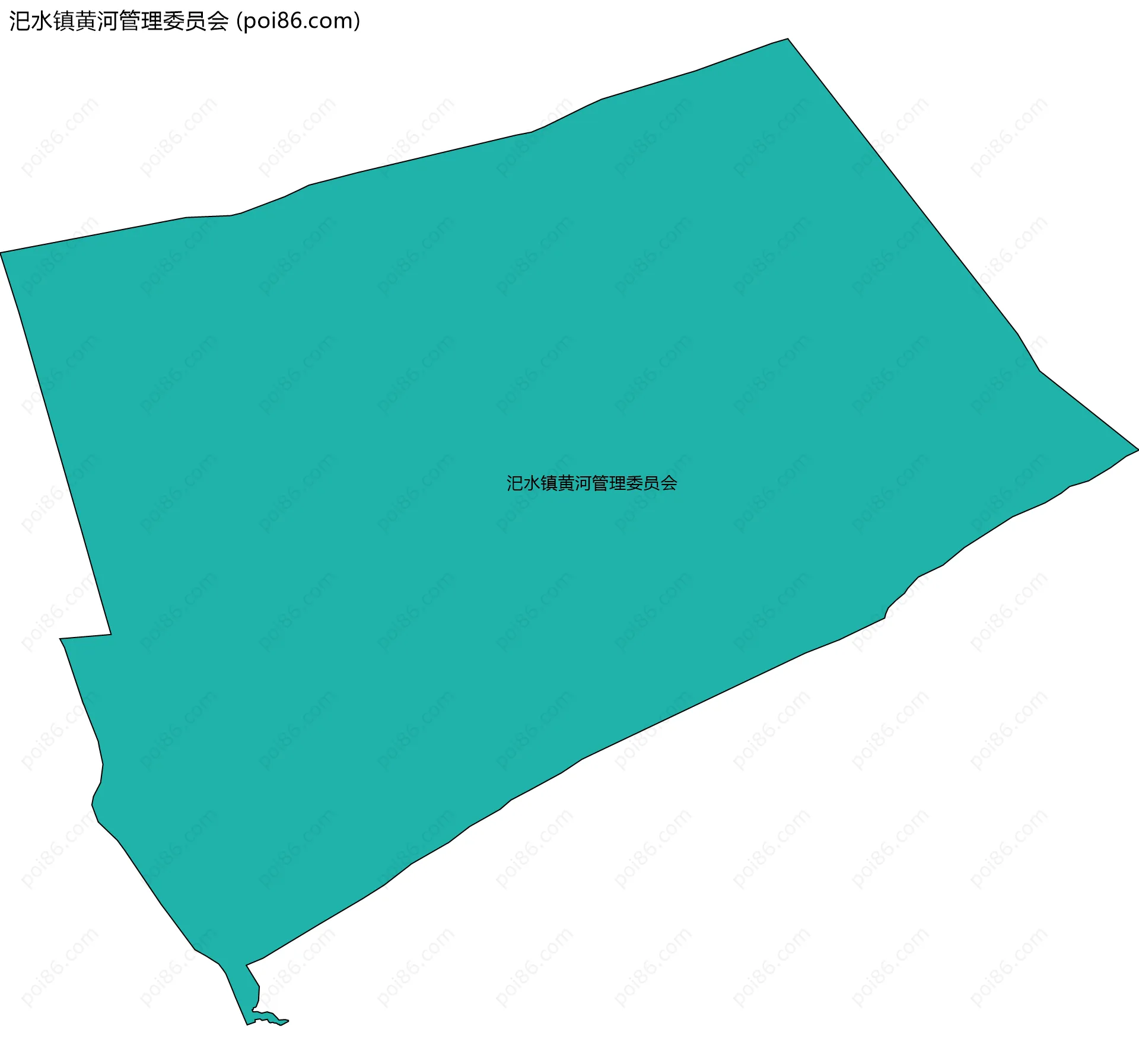 汜水镇黄河管理委员会边界地图