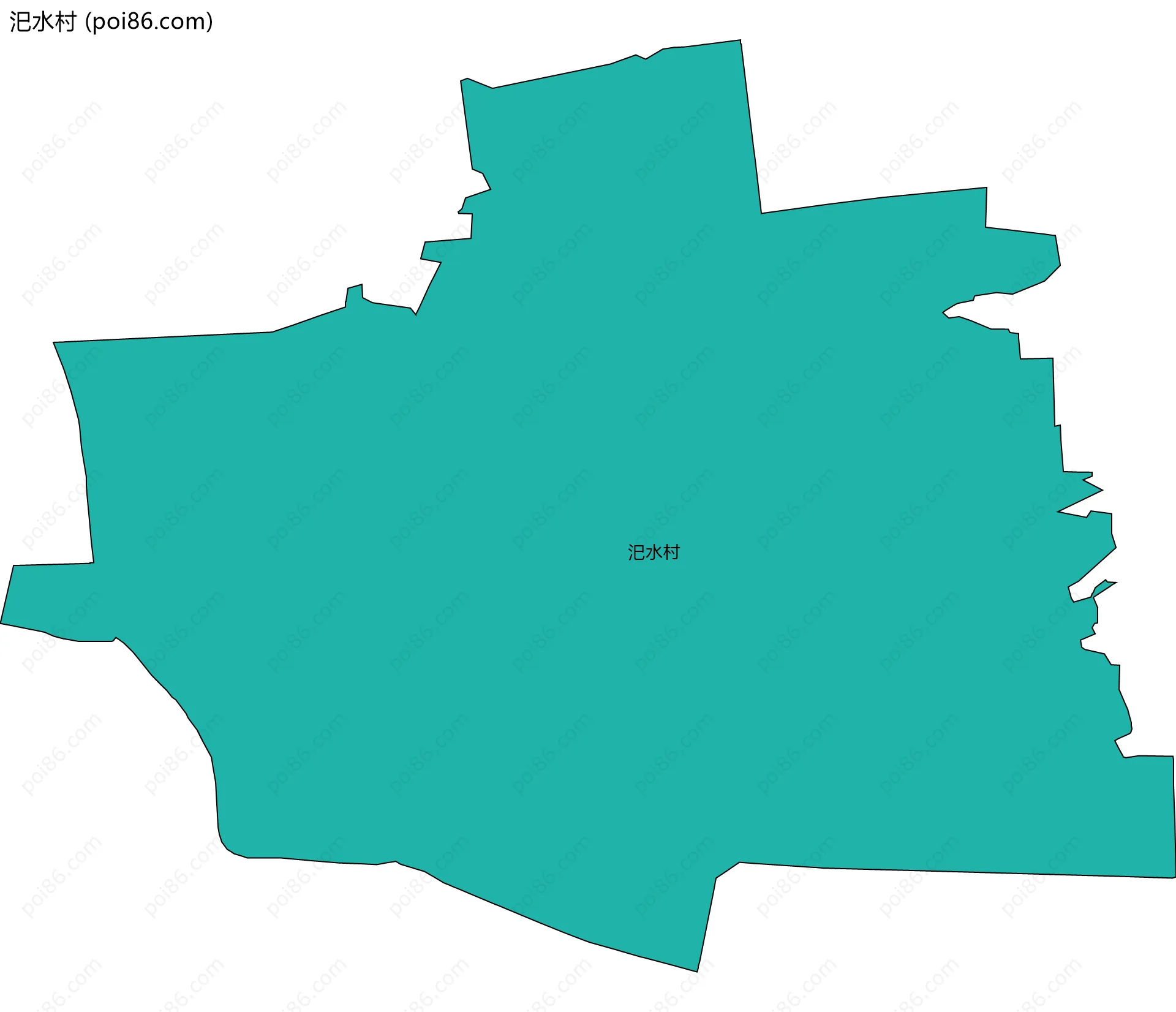 汜水村边界地图