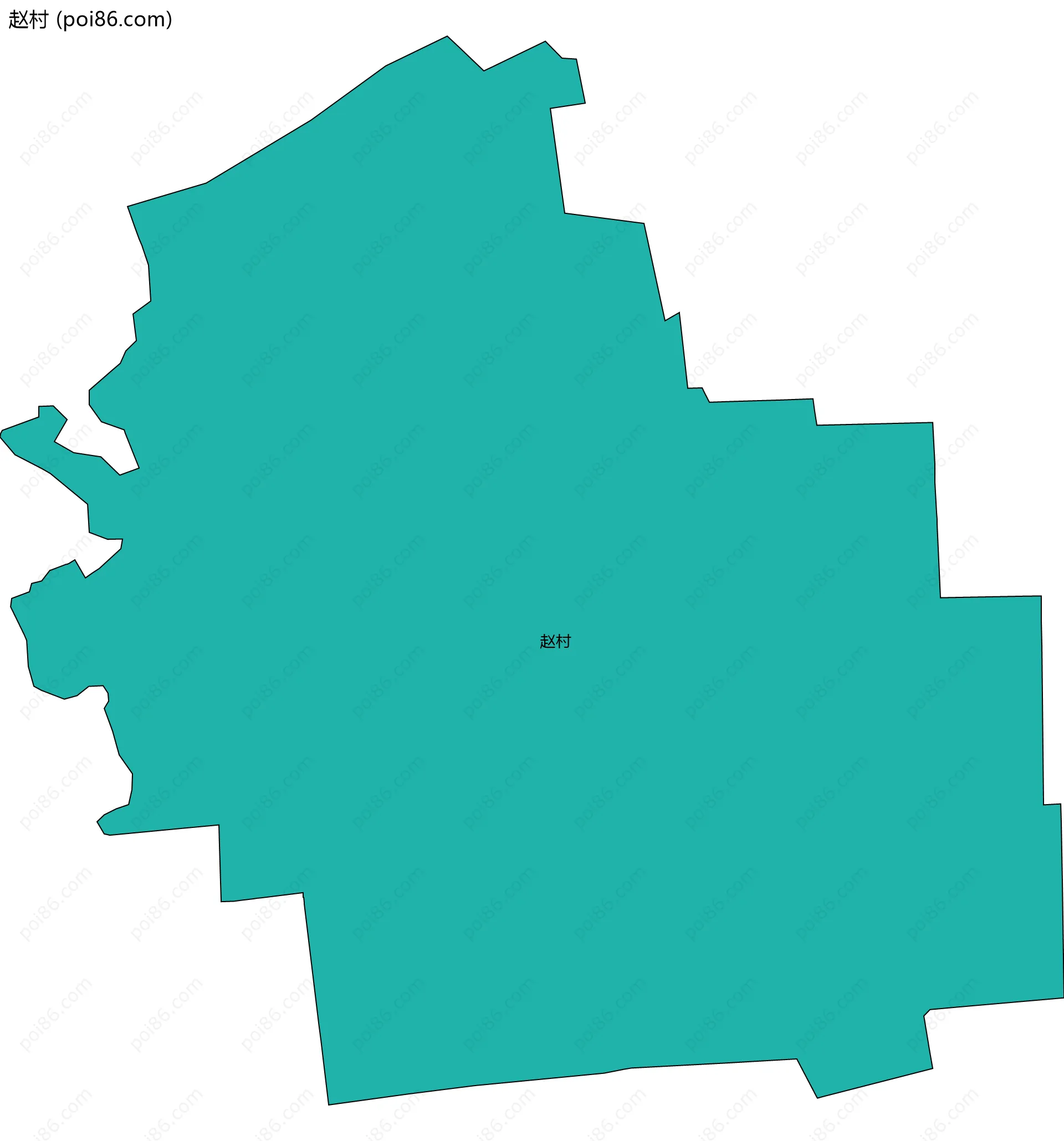 赵村边界地图