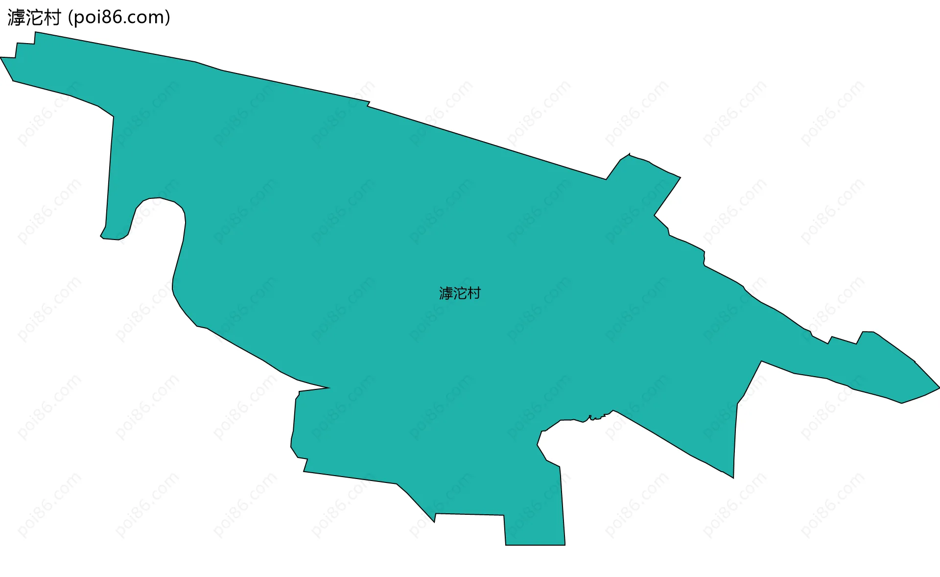 滹沱村边界地图