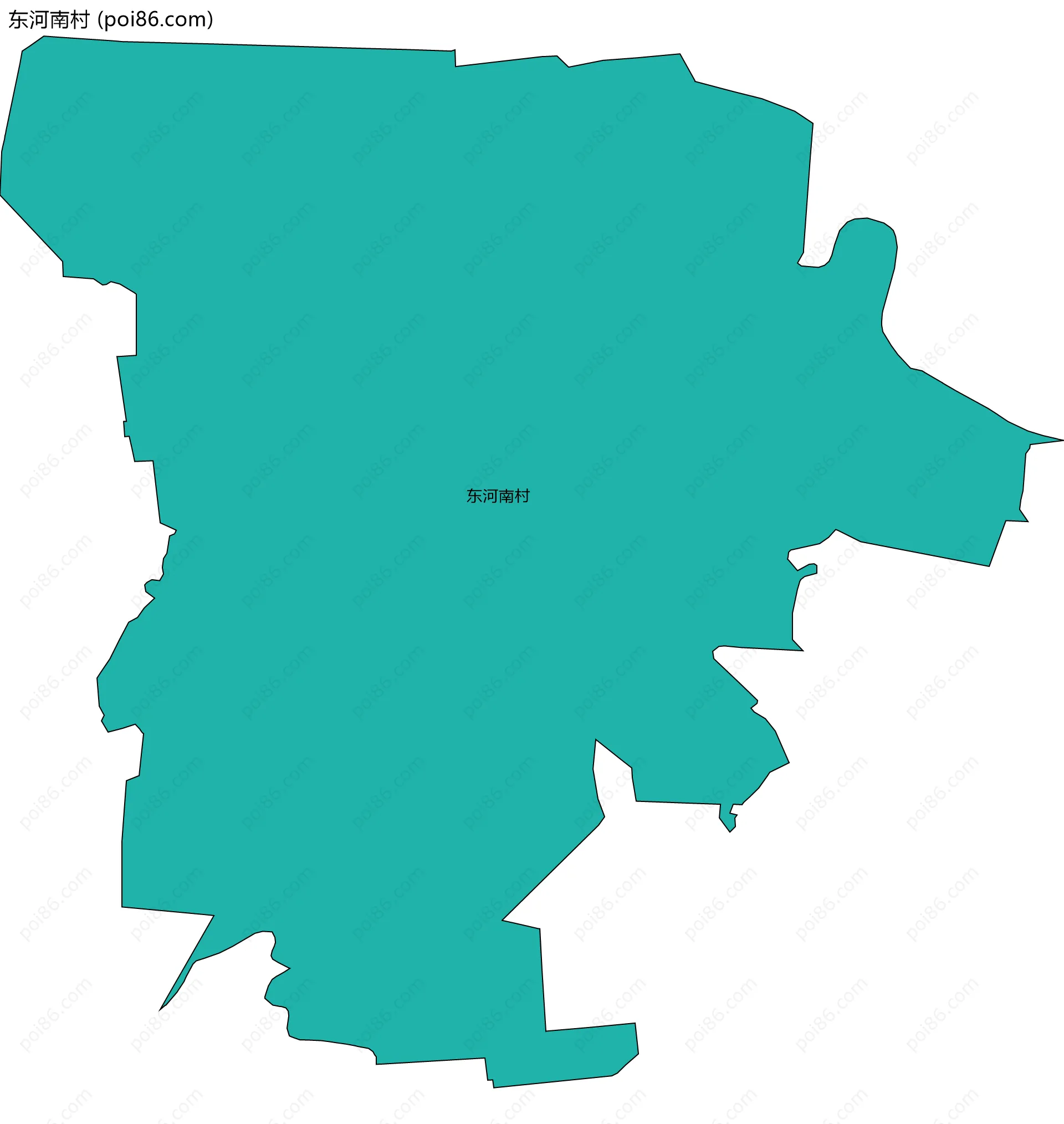 东河南村边界地图