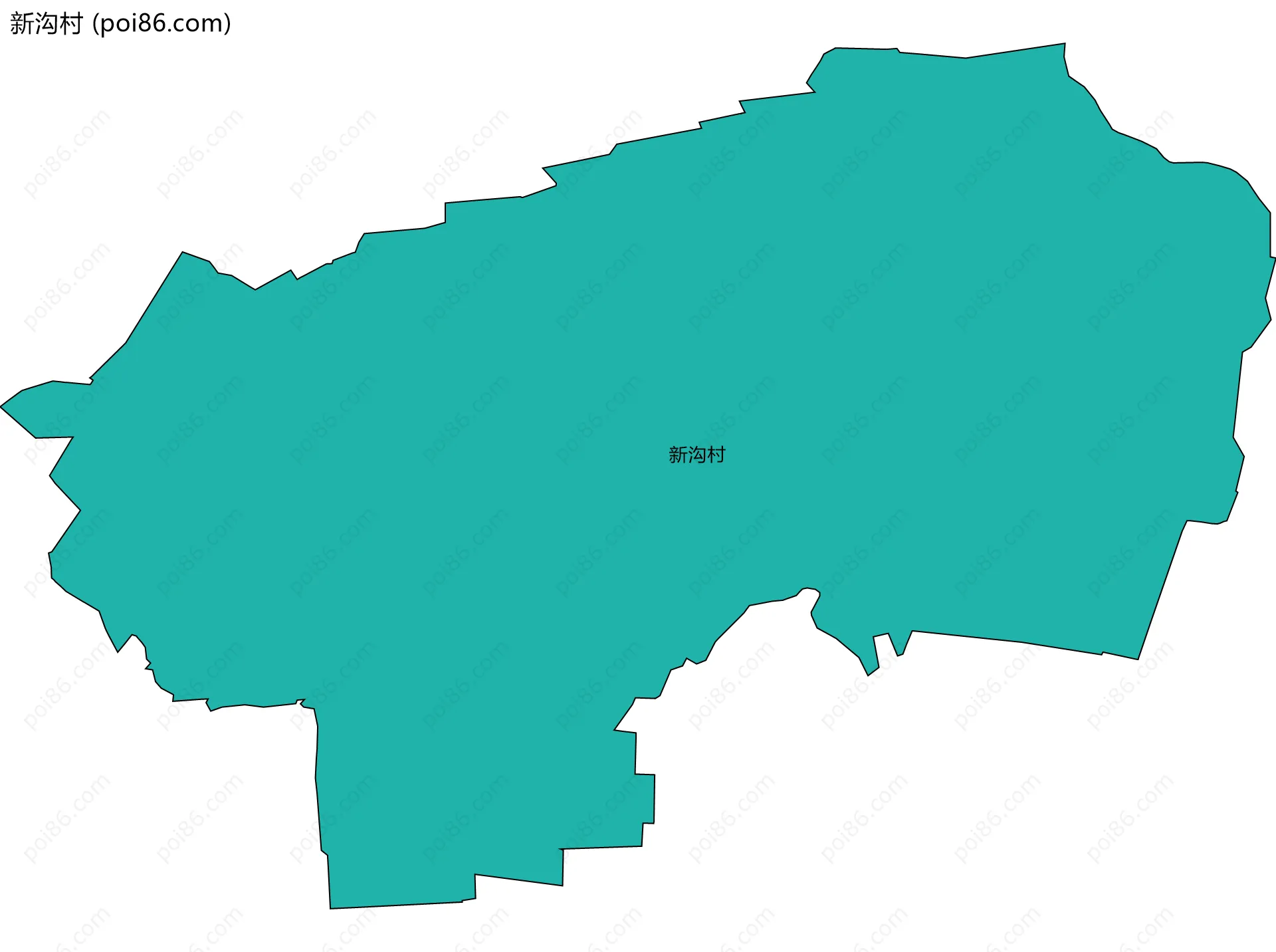 新沟村边界地图