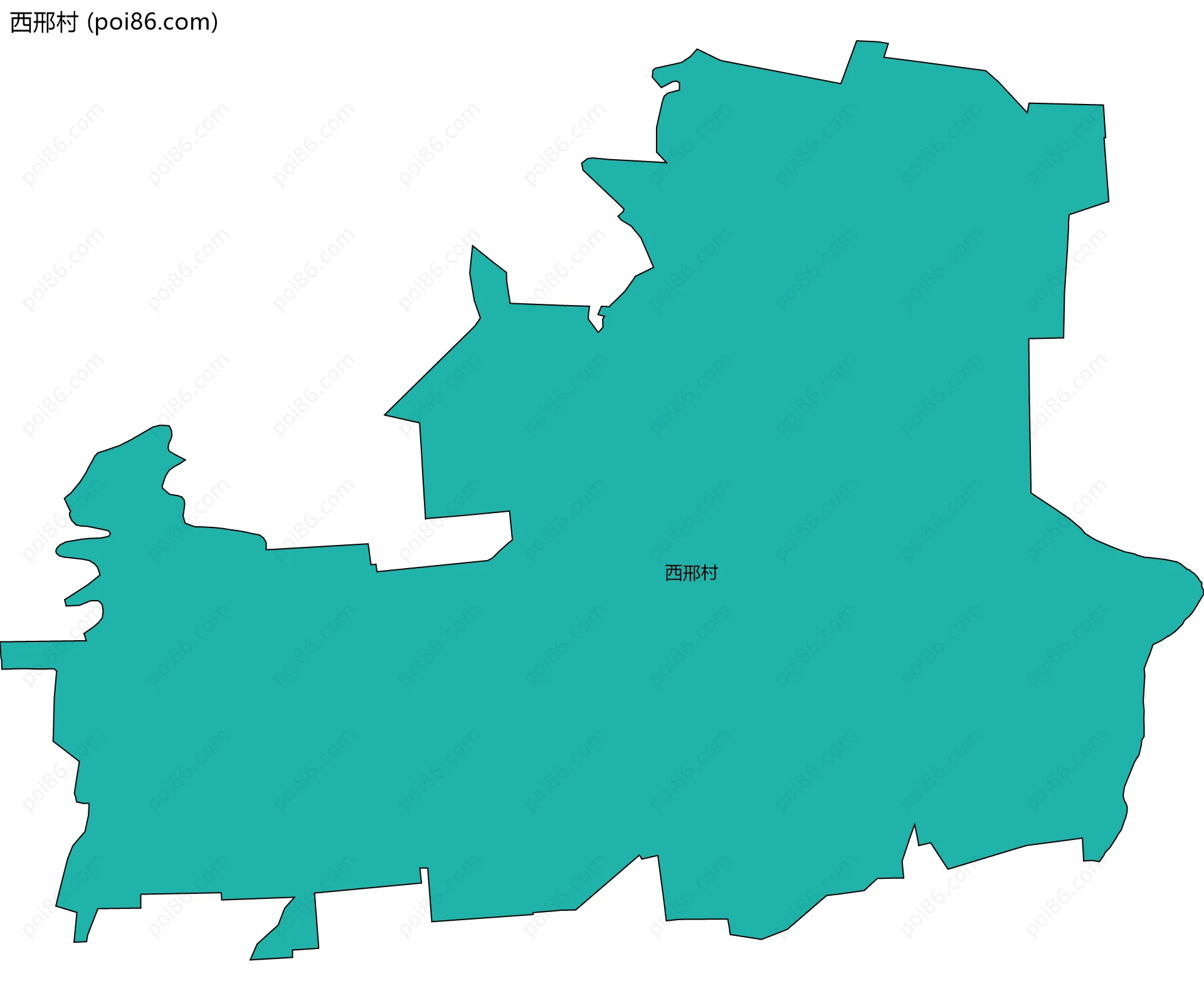 西邢村边界地图