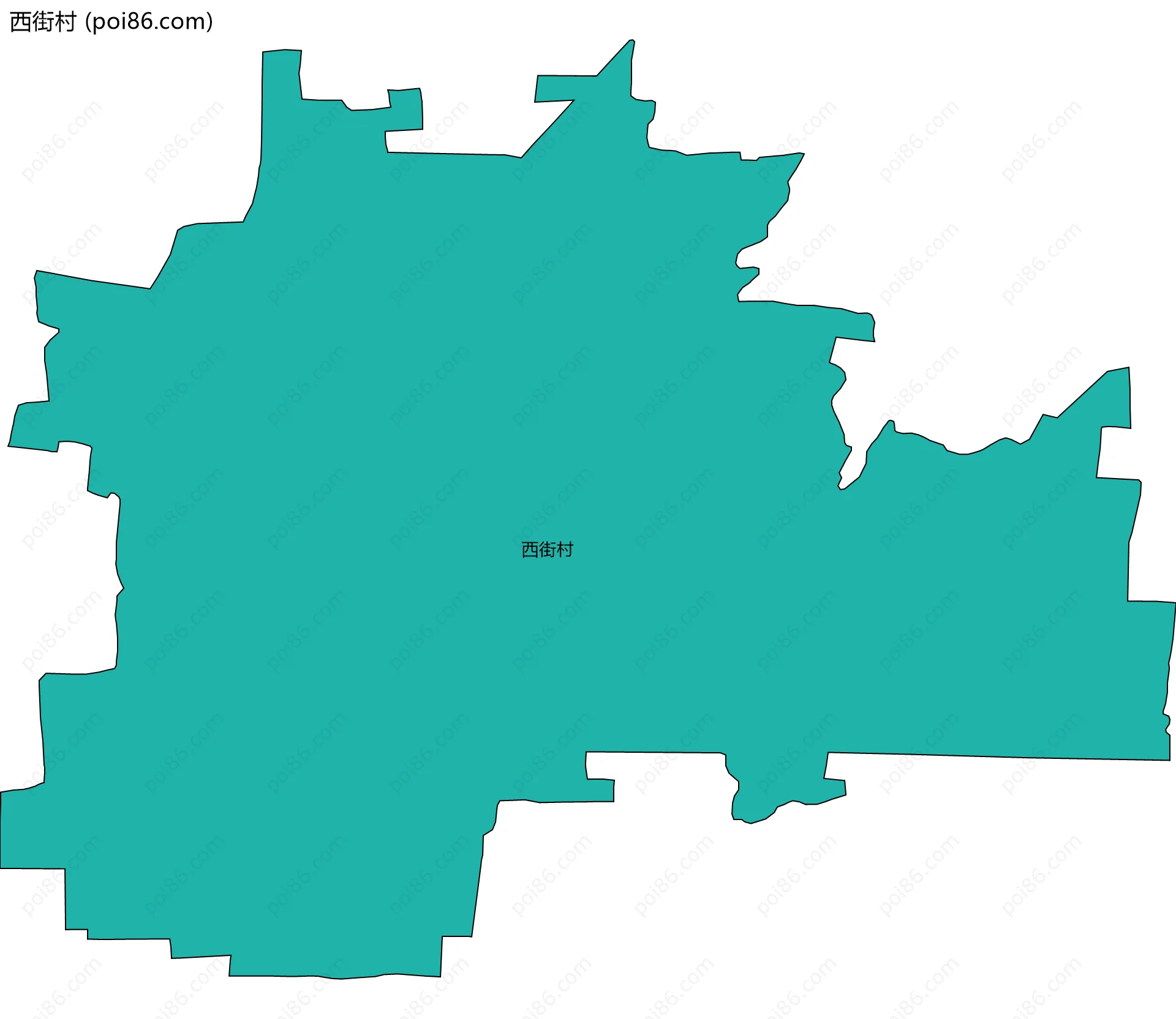 西街村边界地图