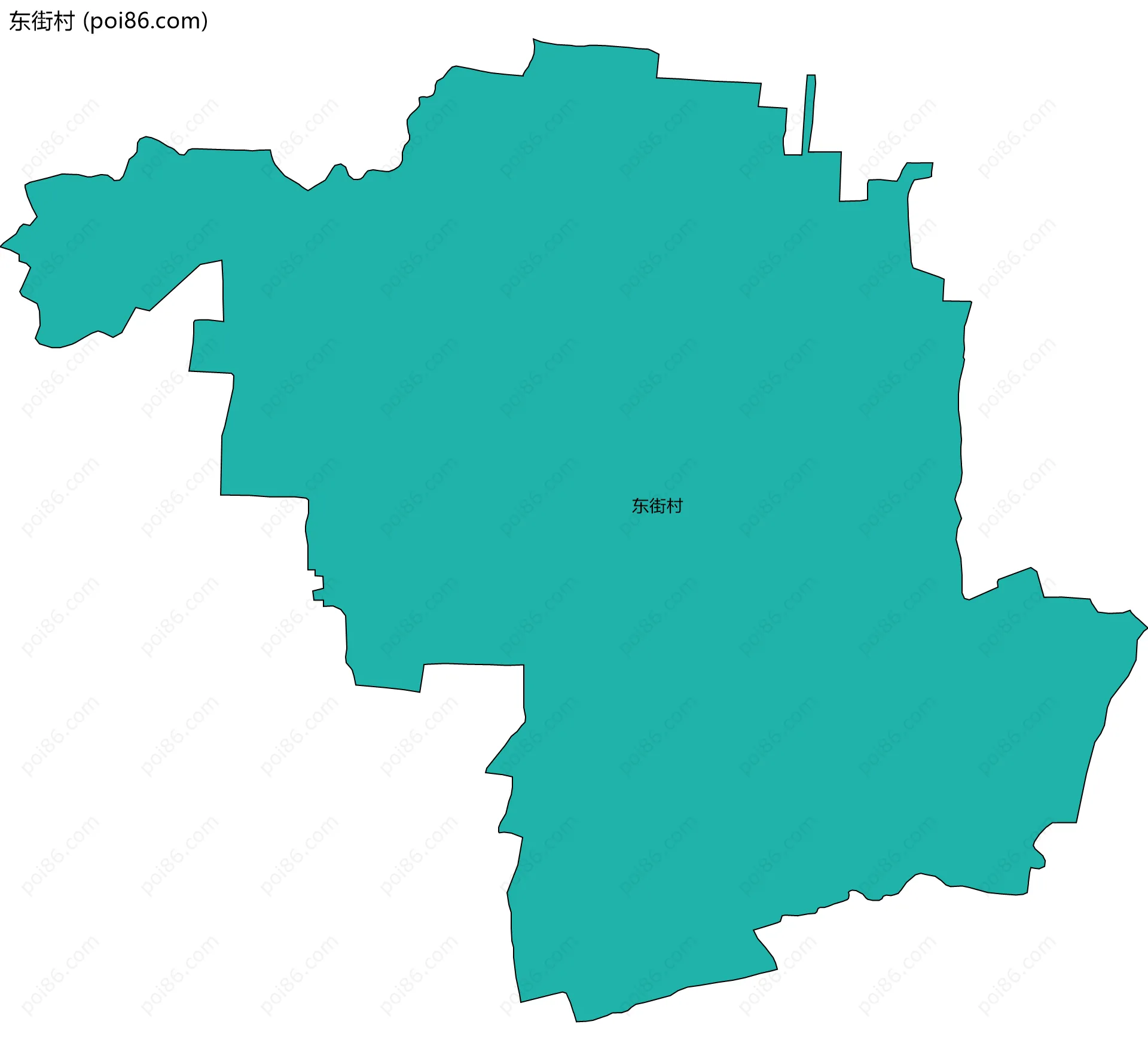 东街村边界地图