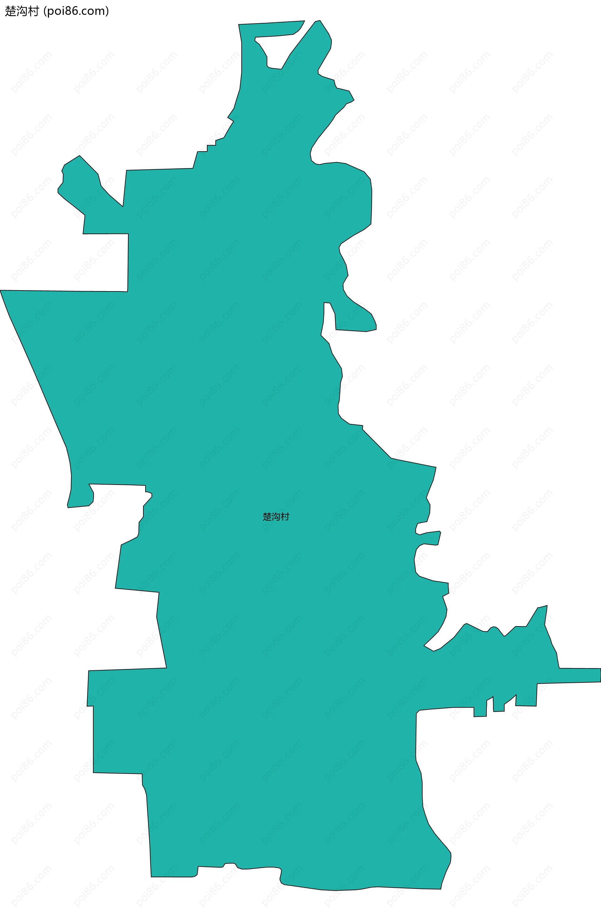 楚沟村边界地图